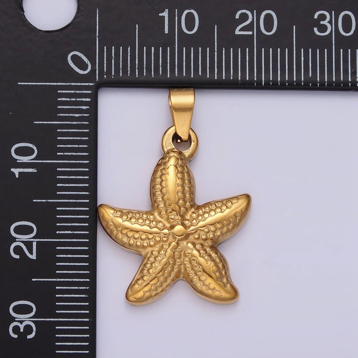 Stainless Steel Dotted Starfish Ocean Sea Animal Pendant | P-797 - DLUXCA