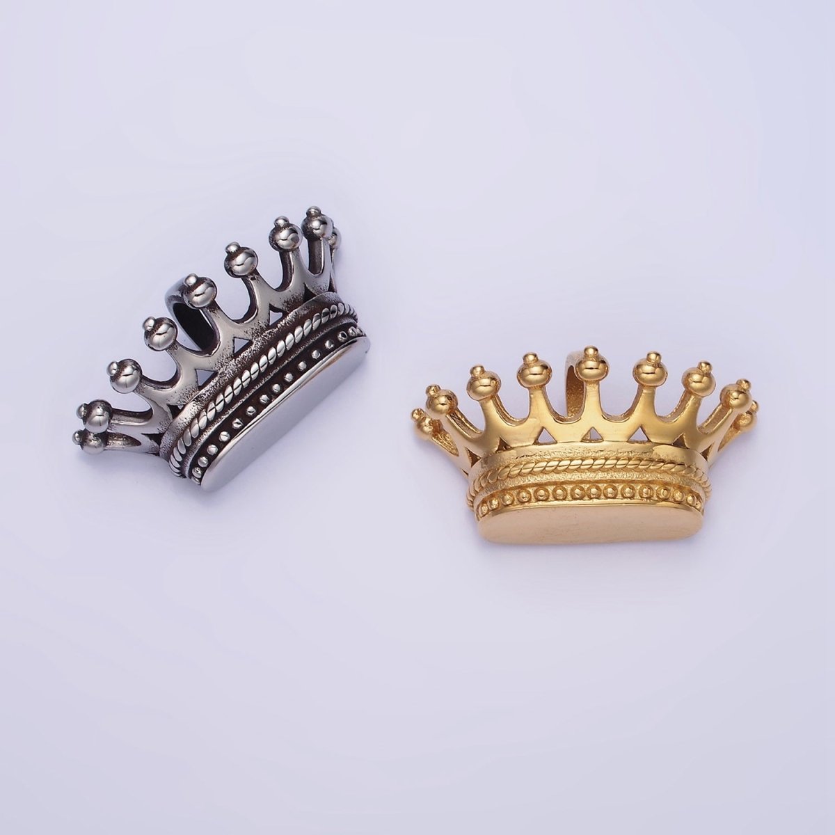 Stainless steel Duke Prince Royal Crown Charm Pendant, Royalty Vintage Crown Design | P1215 - DLUXCA