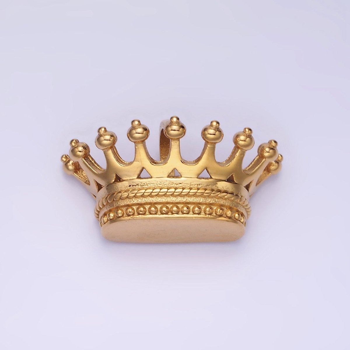 Stainless steel Duke Prince Royal Crown Charm Pendant, Royalty Vintage Crown Design | P1215 - DLUXCA