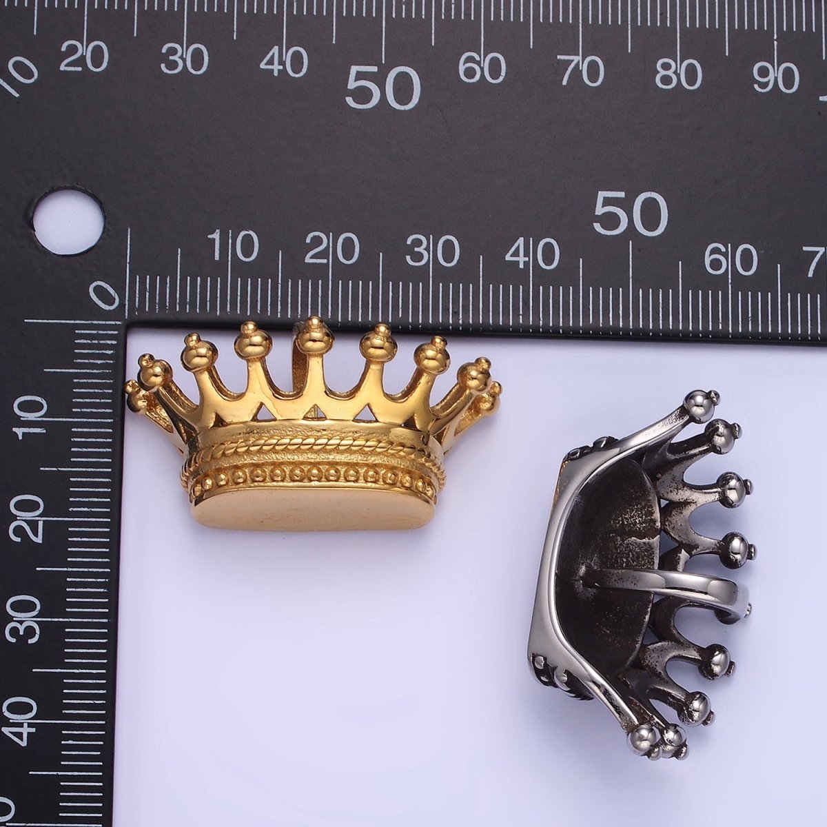 Stainless steel Duke Prince Royal Crown Charm Pendant, Royalty Vintage Crown Design | P1215 - DLUXCA