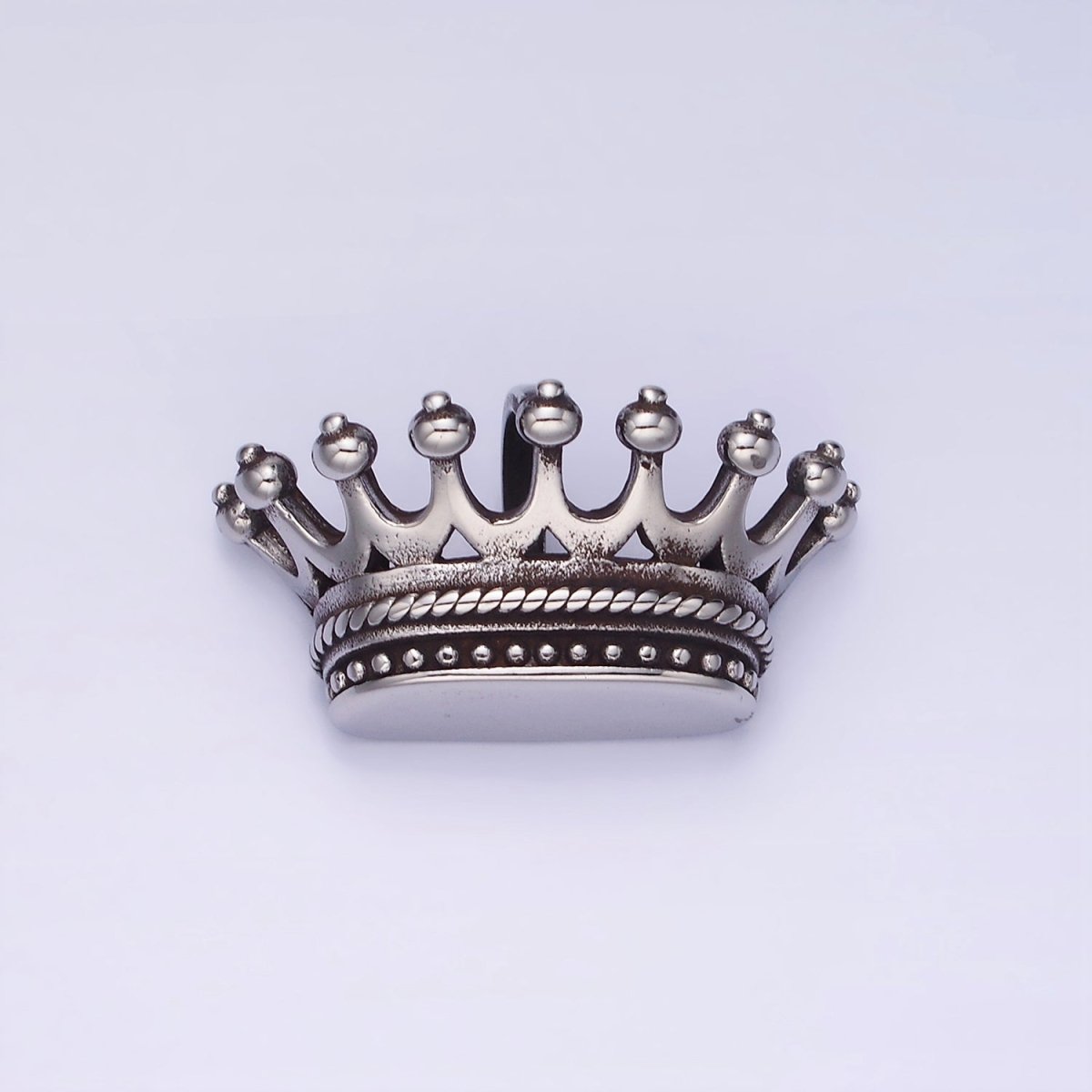 Stainless steel Duke Prince Royal Crown Charm Pendant, Royalty Vintage Crown Design | P1215 - DLUXCA