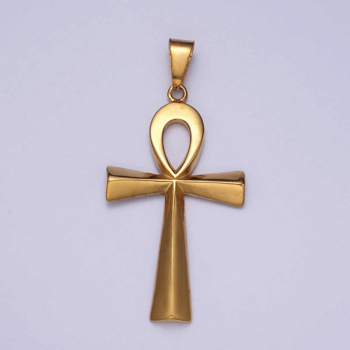 Stainless Steel Egyptian Ankh Key Cross Pendant in Gold & Silver J-265 J-323 - DLUXCA