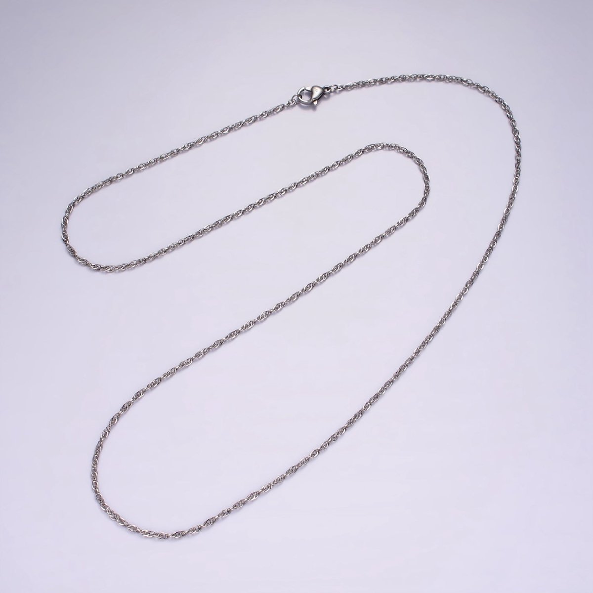 Stainless Steel Espiga Wheat Chain - Beautifully Unique - Double Cable Chain Necklace 23.6 inch | WA-2363 WA-2406 - DLUXCA