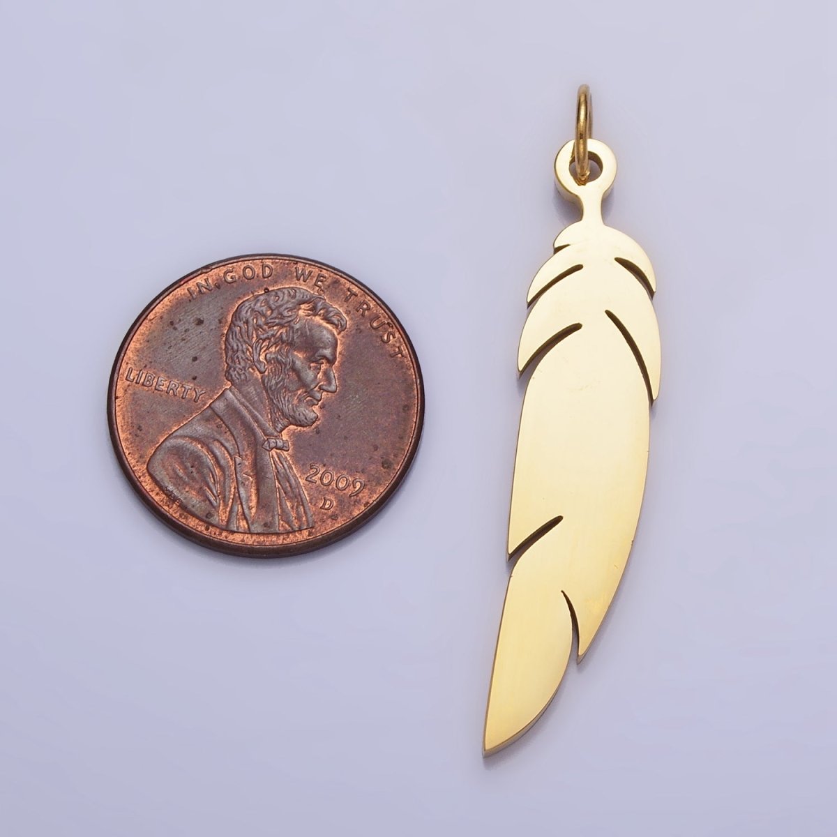 Stainless Steel Feather Wing Strand Add-On Charm in Gold & Silver | P-921 - DLUXCA