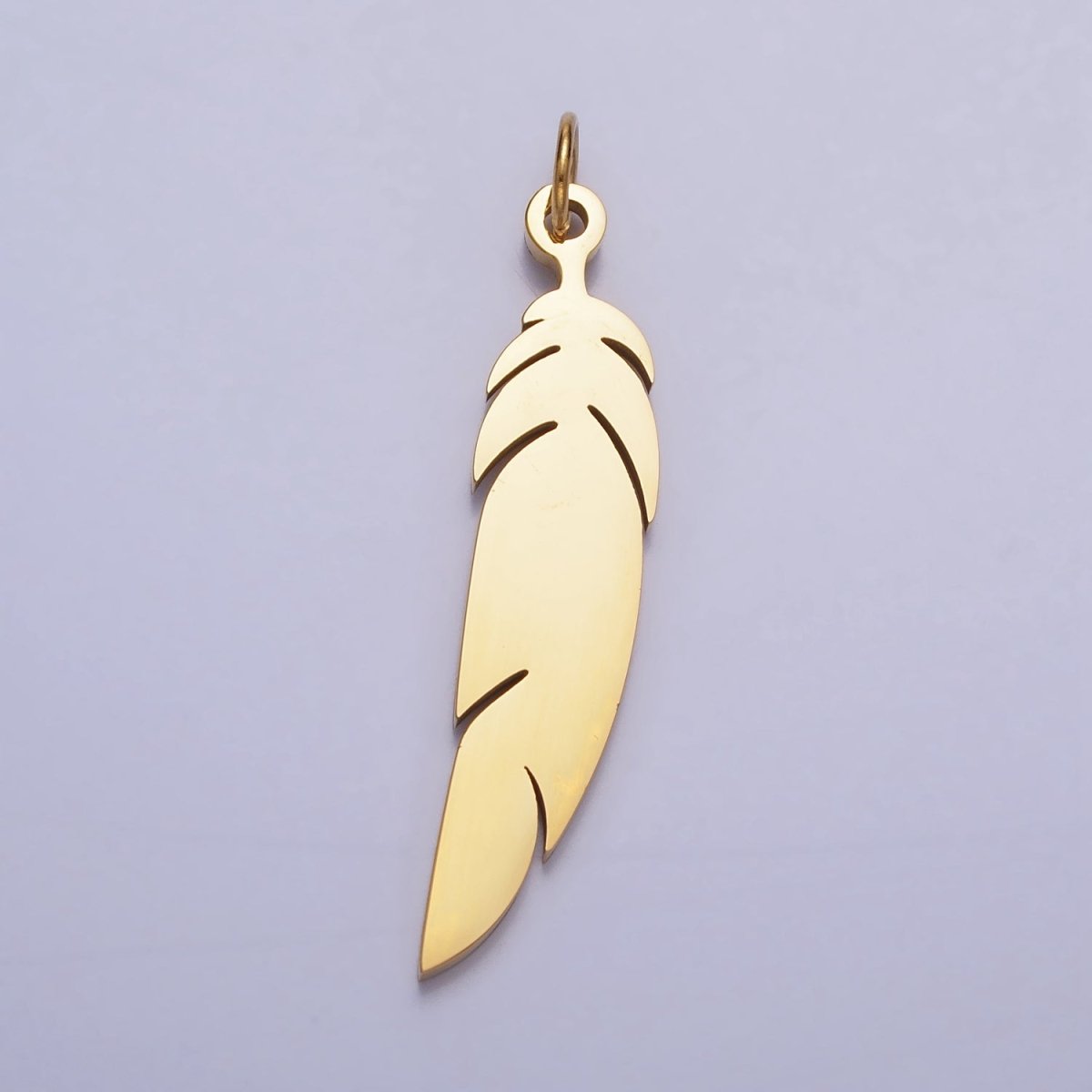 Stainless Steel Feather Wing Strand Add-On Charm in Gold & Silver | P-921 - DLUXCA