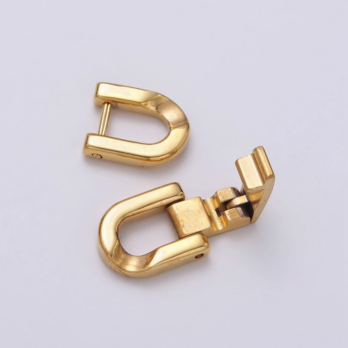 Stainless Steel Fold Over Clasps Extender Clasp Closure Gold End Caps for Necklace Bracelet Jewelry Component Handmade Supply Z-318 Z-319 - DLUXCA