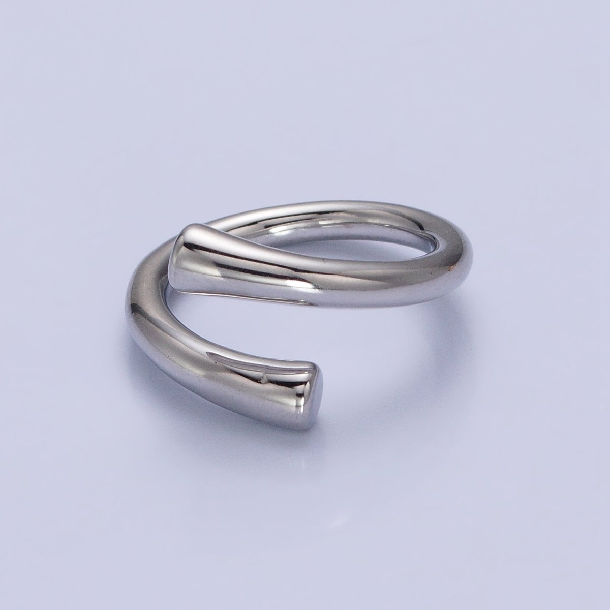 Stainless Steel Geometric Claw Minimalist Open Band Ring in Gold & Silver | O-1757~O-1764 - DLUXCA