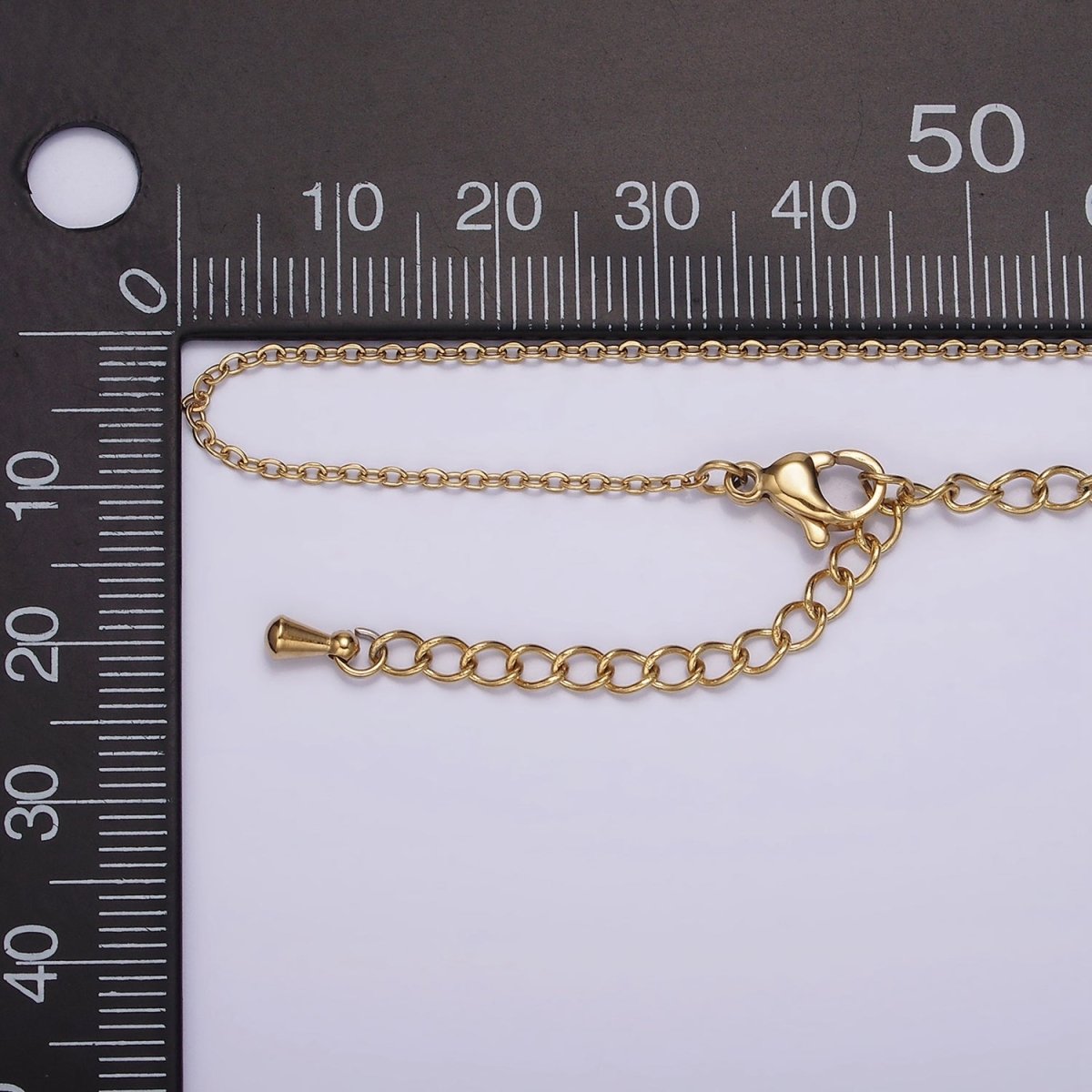 Stainless Steel Gold 0.7mm Dainty Cable 18 Inch Layering Chain Necklace | WA-2211 Clearance Pricing - DLUXCA