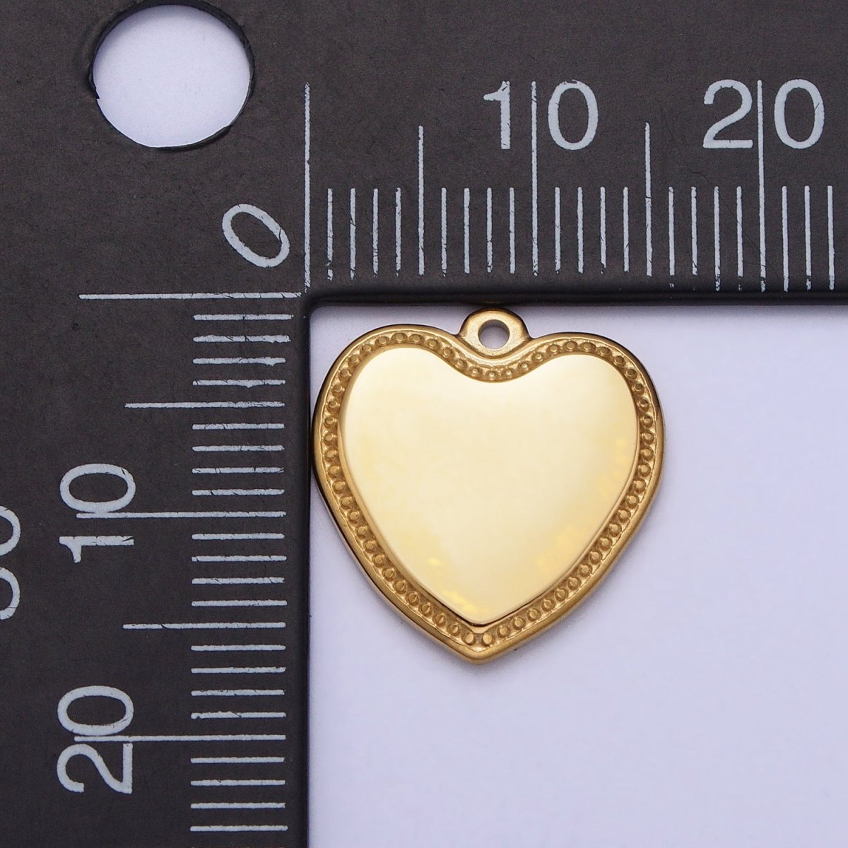 Stainless Steel Heart Valentine Minimalist Add-On Charm in Gold & Silver | P-893 - DLUXCA