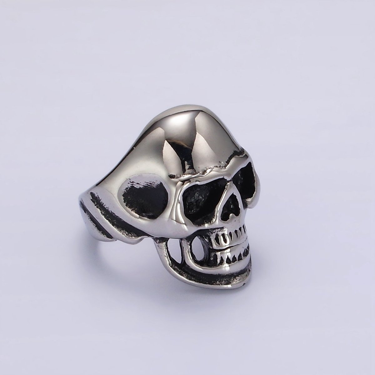 Stainless Steel Human Skeleton Skull Ring in Silver & Gold | O-712 ~ O-715 - DLUXCA