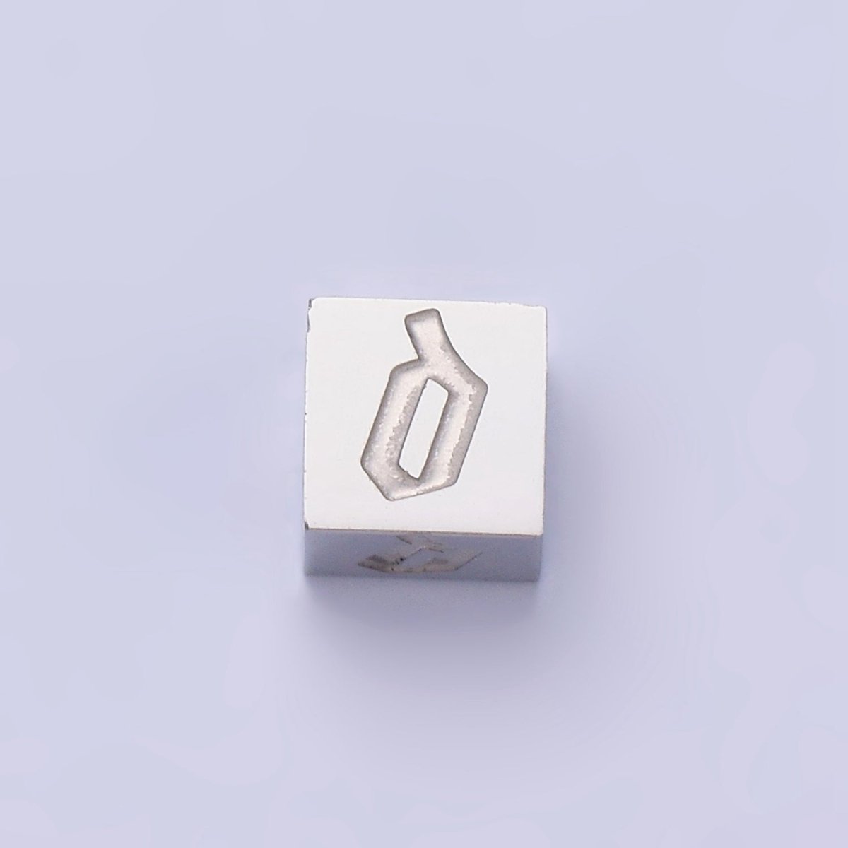 Stainless Steel Initial Letter A-Z Old English Gothic Alphabet Font 5mm Silver Bead | A-950~A-962 - DLUXCA