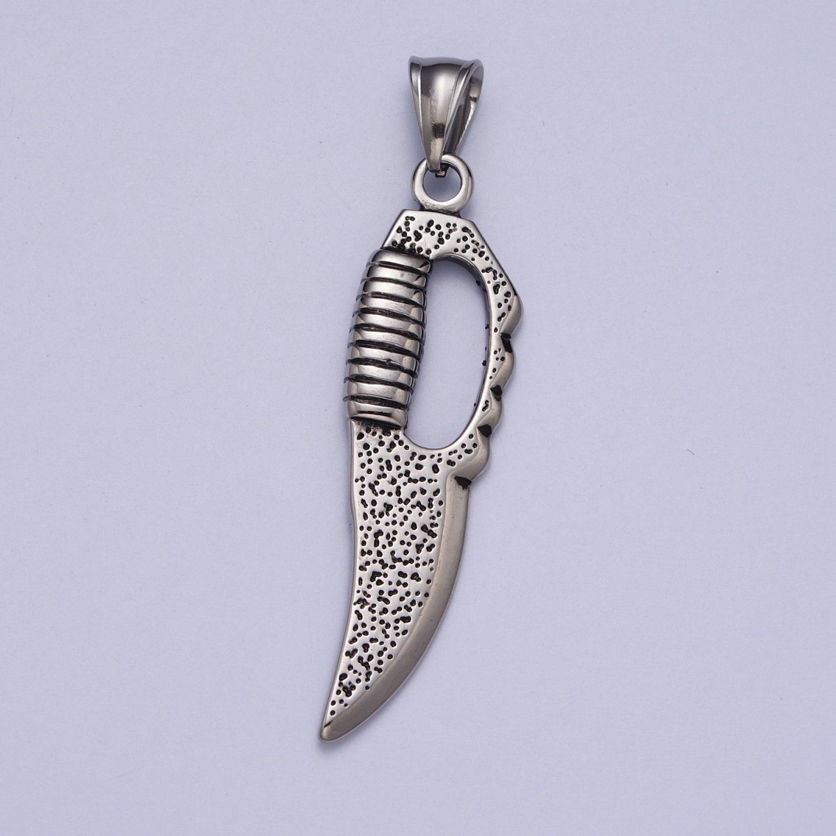 Stainless Steel Knife Dagger Self-Defense Weapon Statement Pendant J-415 - DLUXCA