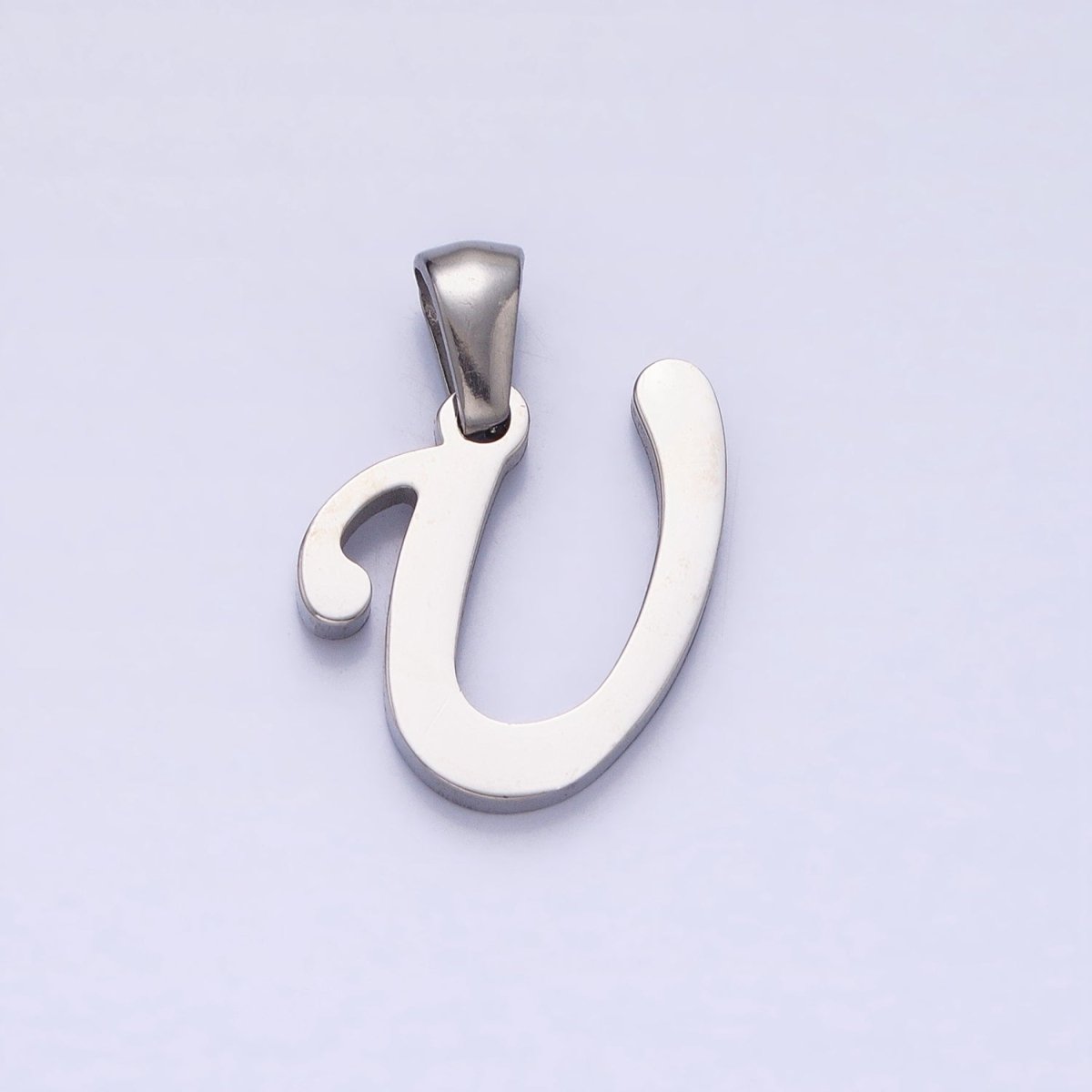 Stainless Steel Letter Charms, initial alphabet pendant DIY jewelry letter charms for personalized jewelry making AD175 - AD200 - DLUXCA