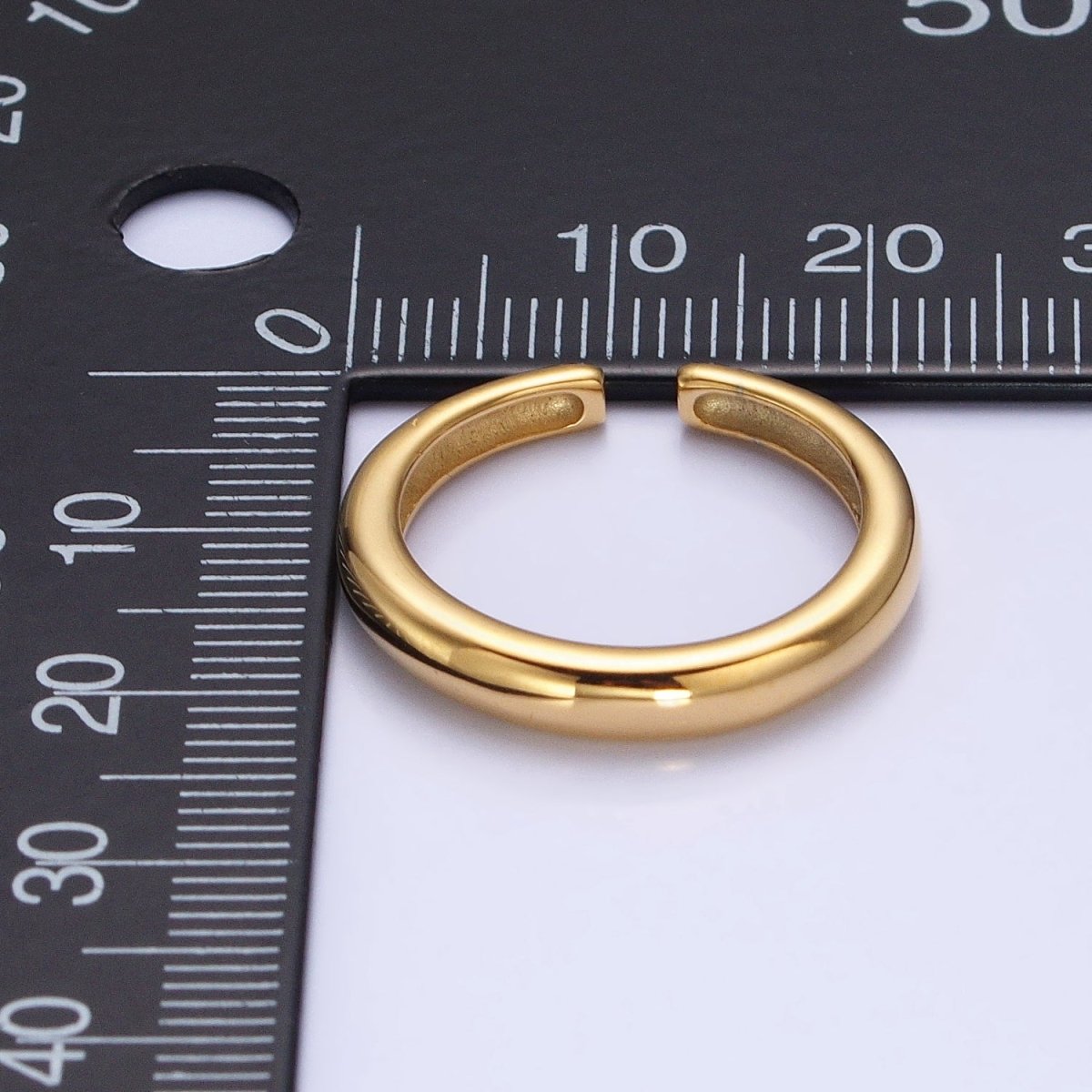 Stainless Steel Minimalist Thin Band Ring in Gold & Silver | O-1709~O-1716 - DLUXCA
