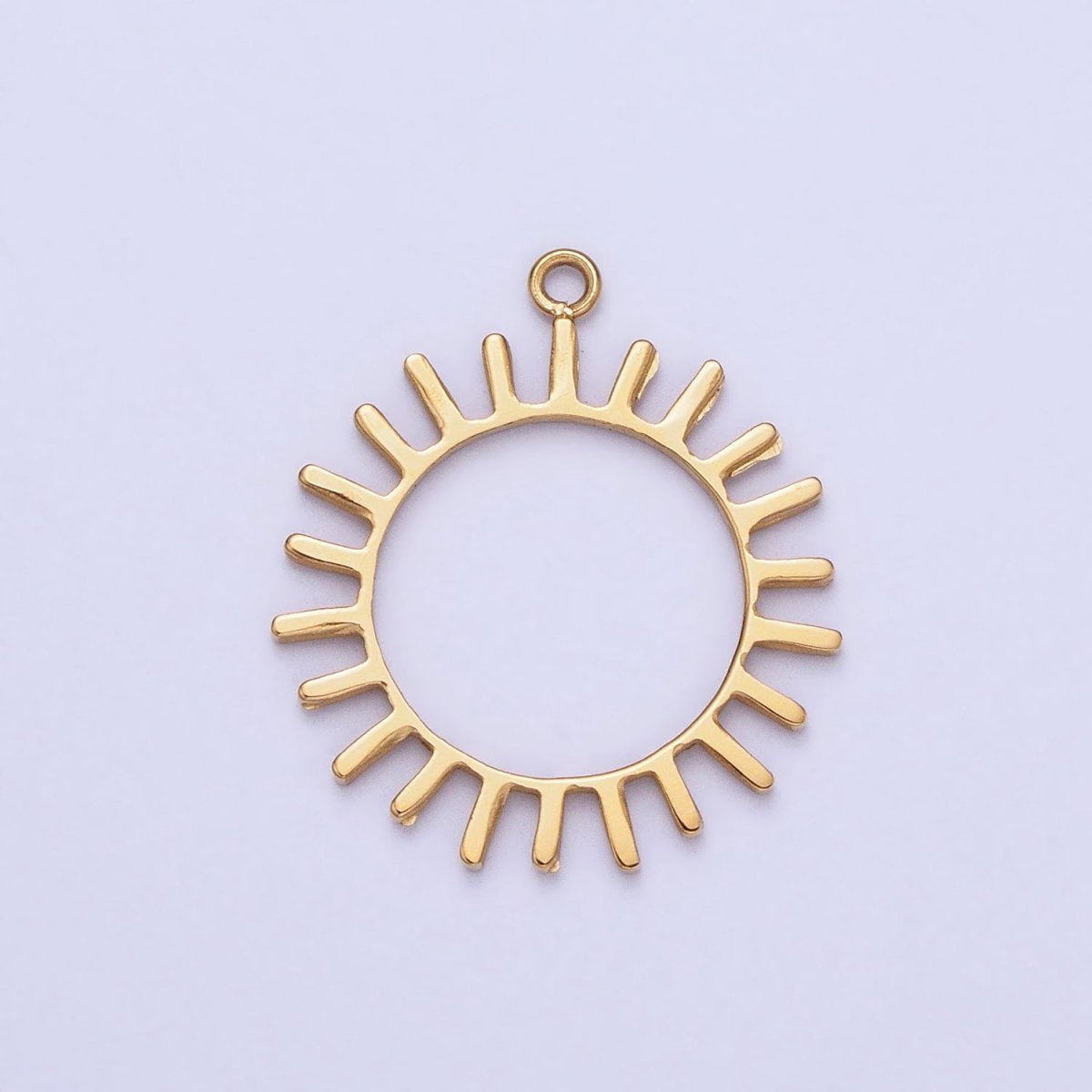 Stainless Steel Open Celestial Sun Geometric Add-On Charm in Gold & Silver | P-897 - DLUXCA