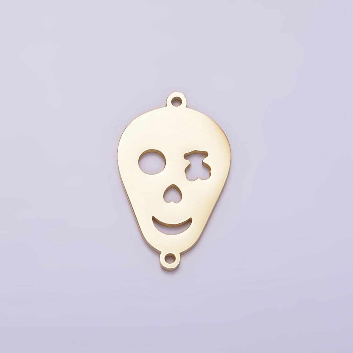 Stainless Steel Open Shape Smiley Face Minimalist Connector | P1231 - DLUXCA