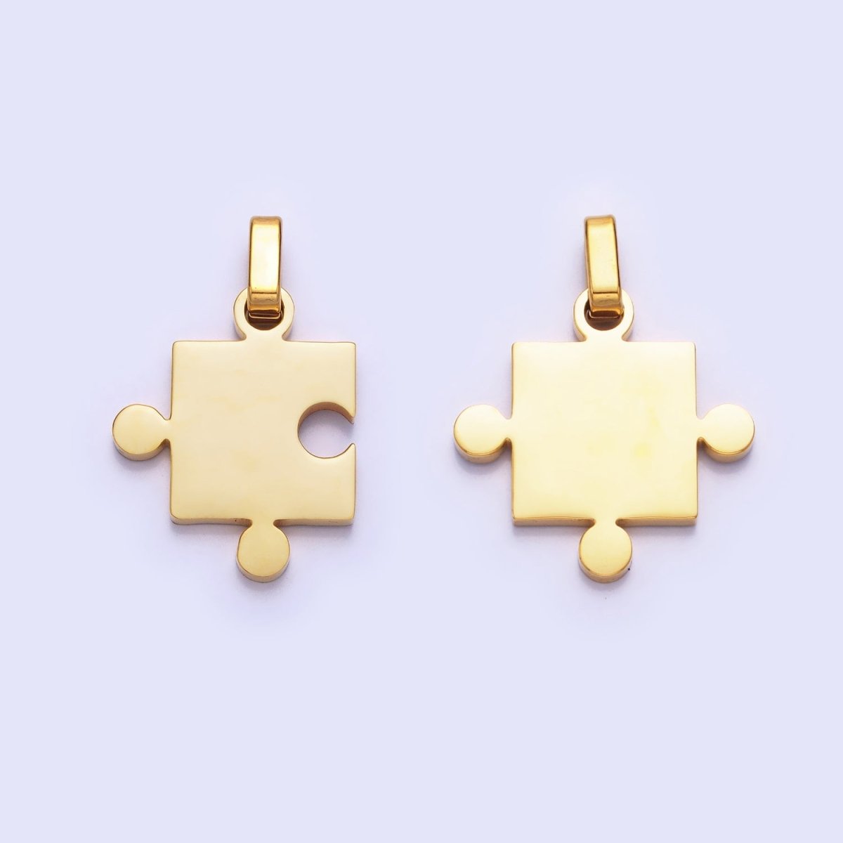 Stainless Steel Puzzle Couple's Friendship Pendant Mix & Match Set in Gold & Silver | P1109 - DLUXCA