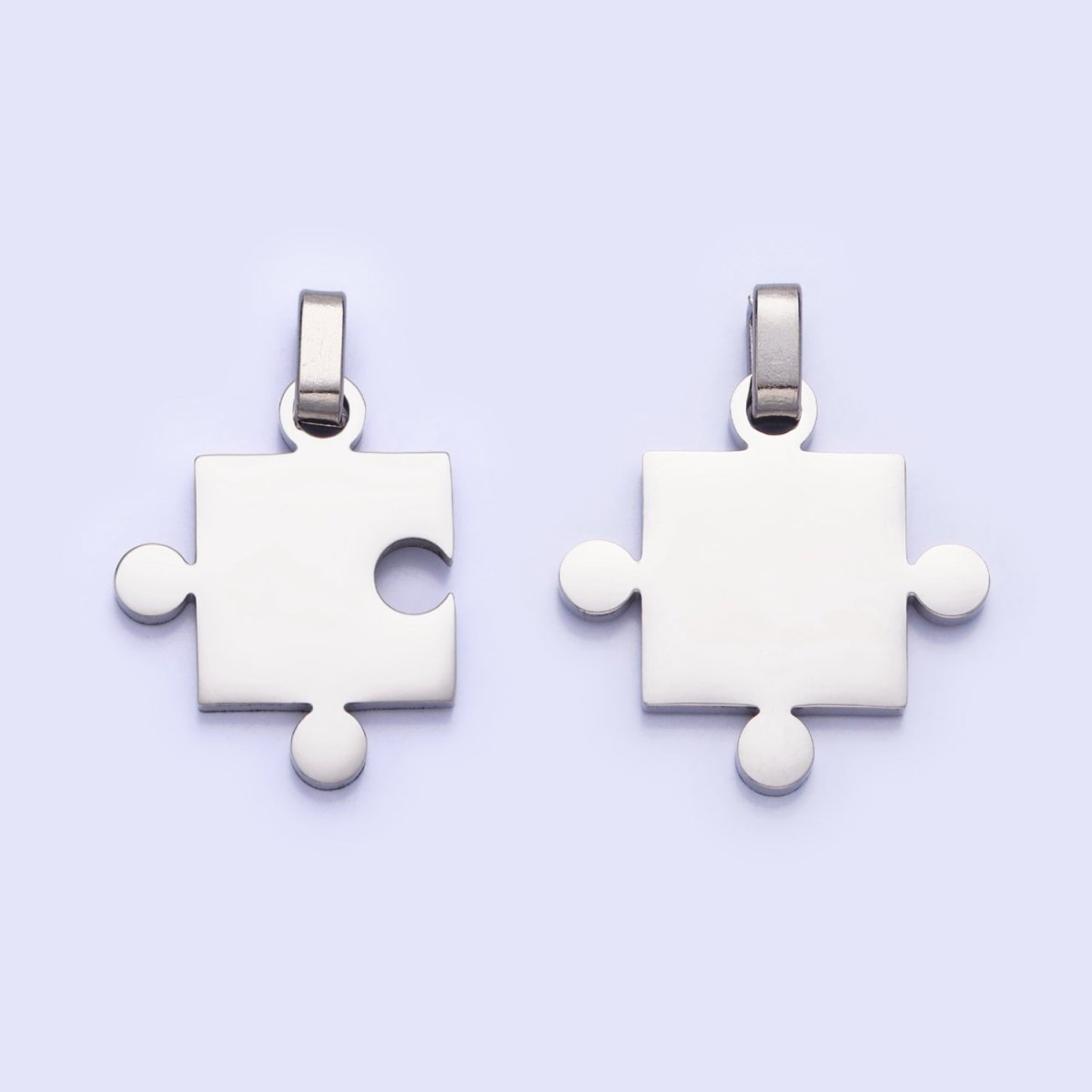 Stainless Steel Puzzle Couple's Friendship Pendant Mix & Match Set in Gold & Silver | P1109 - DLUXCA