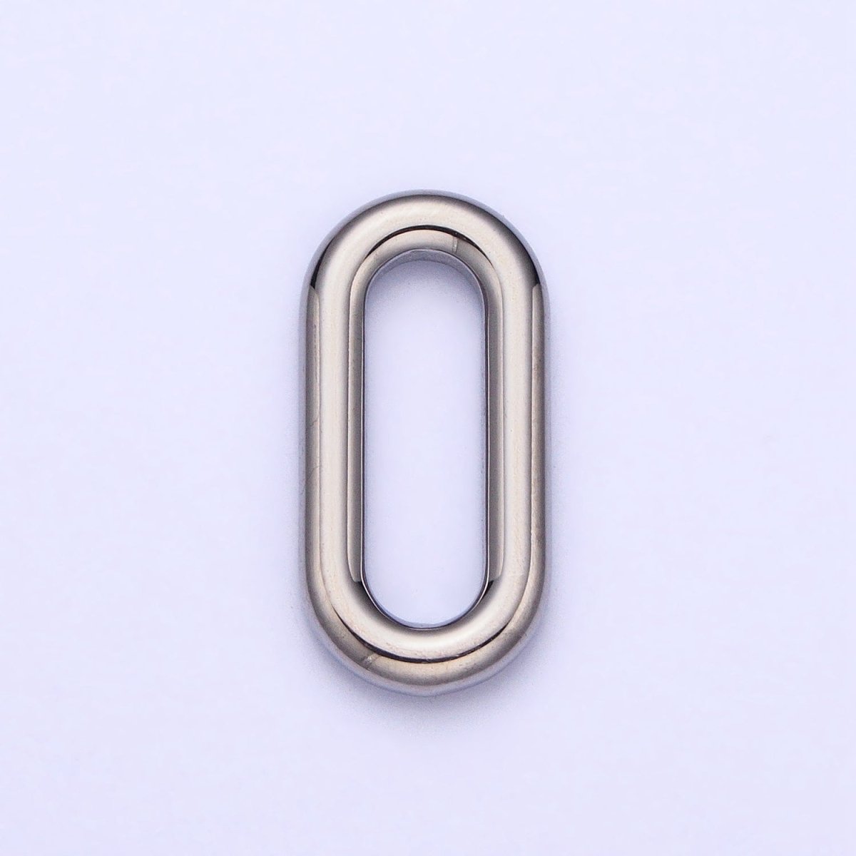 Stainless Steel Rectangular Oblong Paperclip Link Charm in Gold & Silver | P-903 - DLUXCA