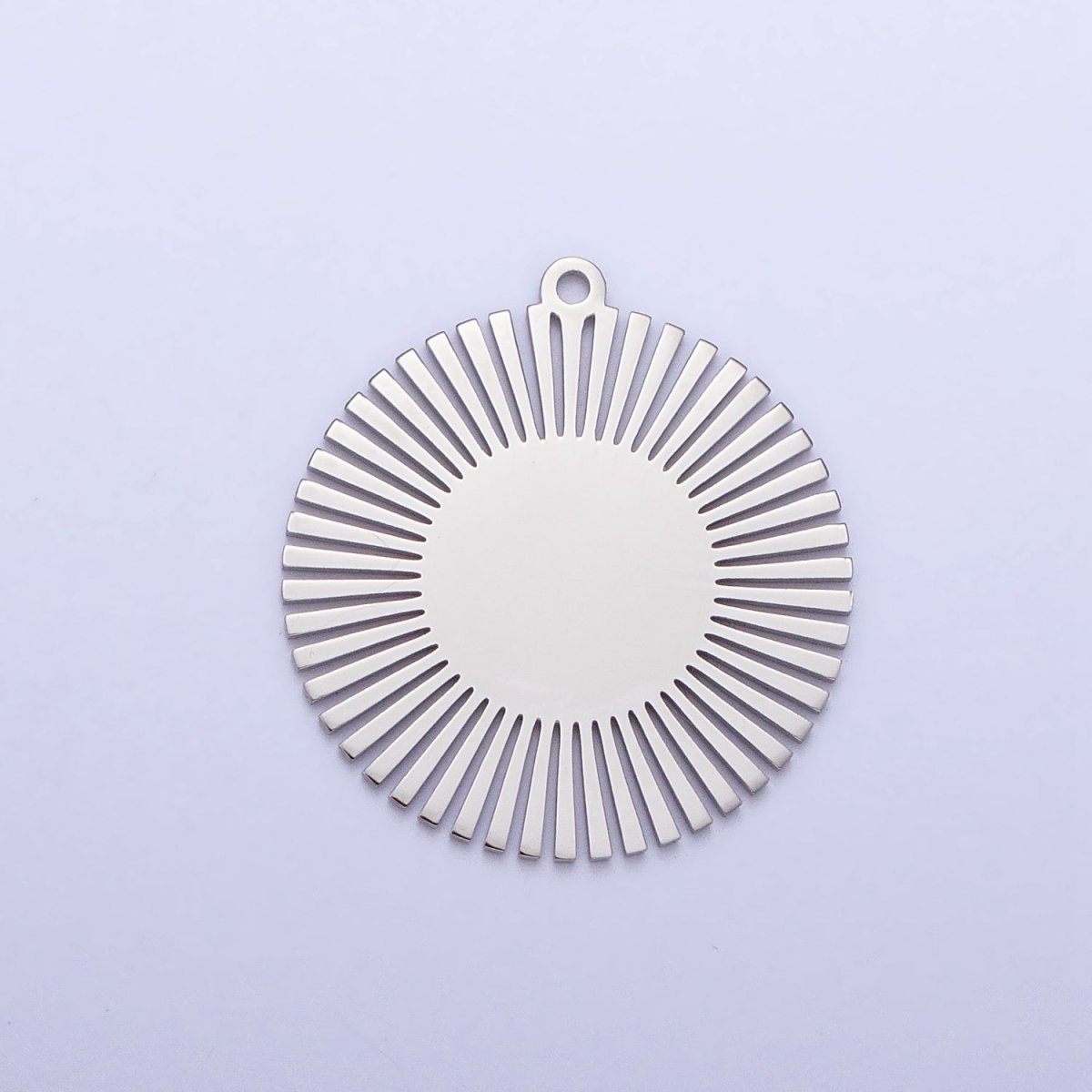 Stainless Steel Round Celestial Shining Sun Charm in Gold & Silver | P-908 - DLUXCA