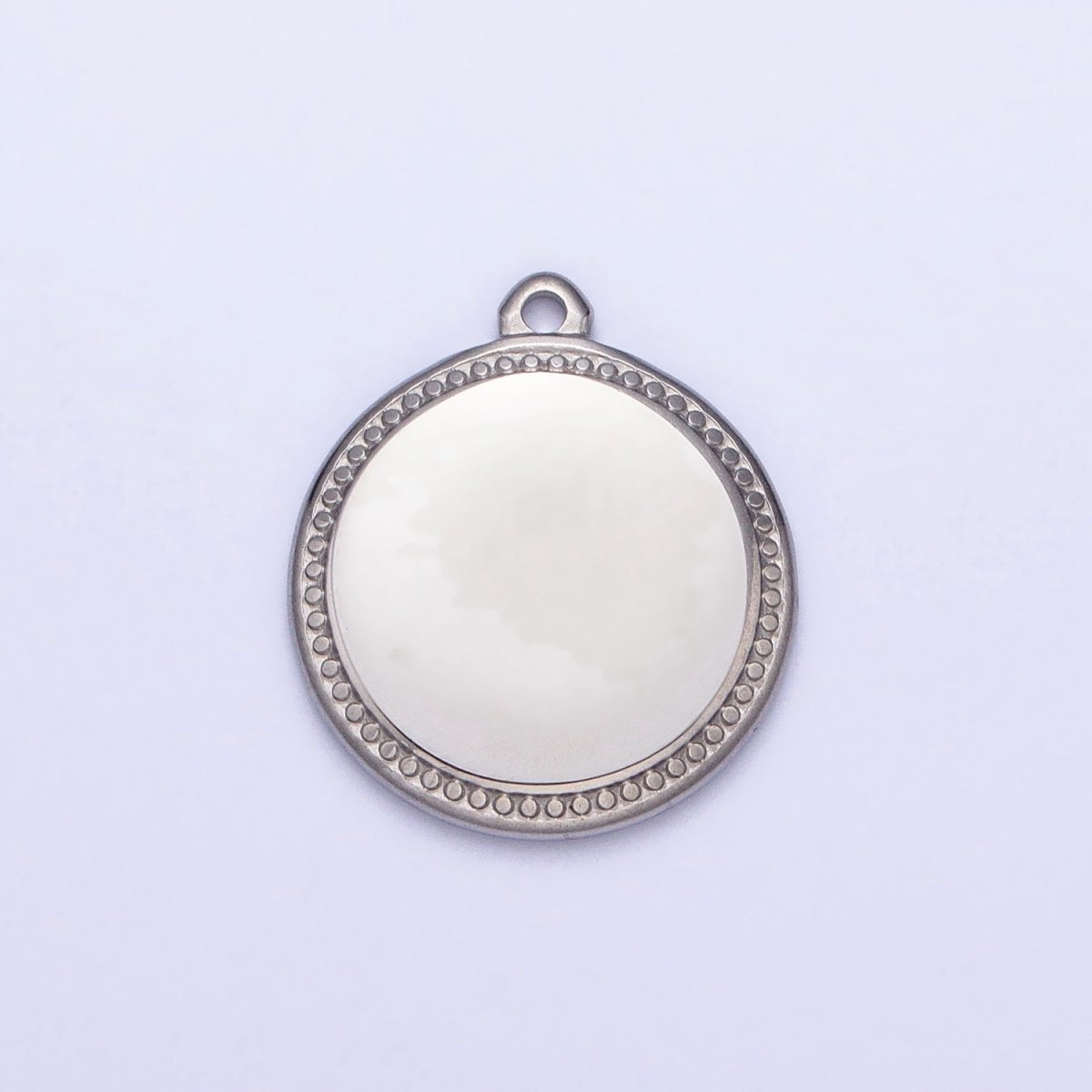 Stainless Steel Round Circular Minimalist Add-On Charm in Gold & Silver | P-904 - DLUXCA