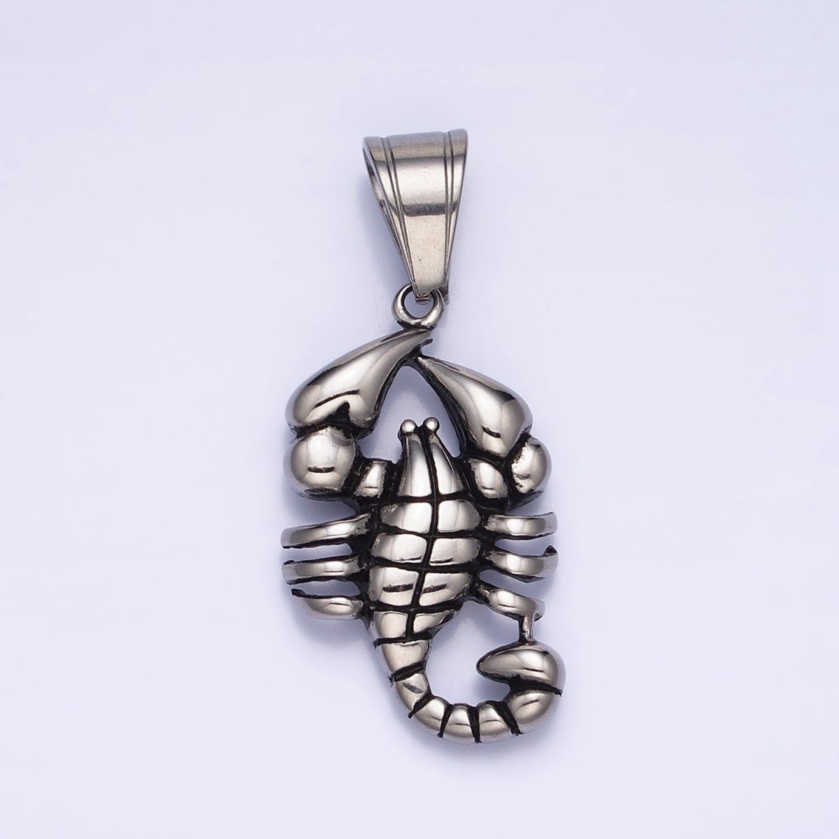 Stainless Steel Scorpion Desert Animal Silver Pendant | P1157 - DLUXCA