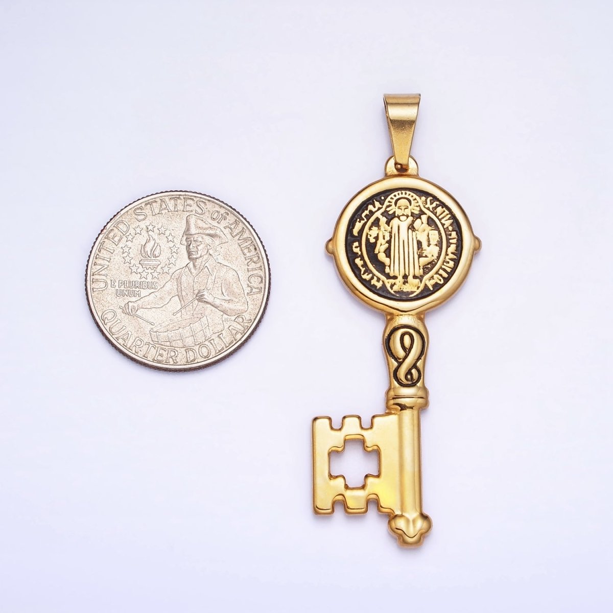 Stainless Steel SMQLIVB PAX VRSNSMV Saint Benedict Double Stainless Steel SMQLIVB PAX VRSNSMV Saint Benedict Double