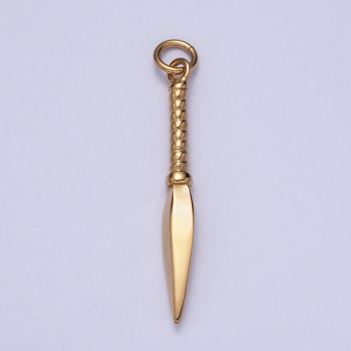 Stainless Steel Thin Weapon Knife Dagger Charm in Gold & Silver J-463 J-464 - DLUXCA
