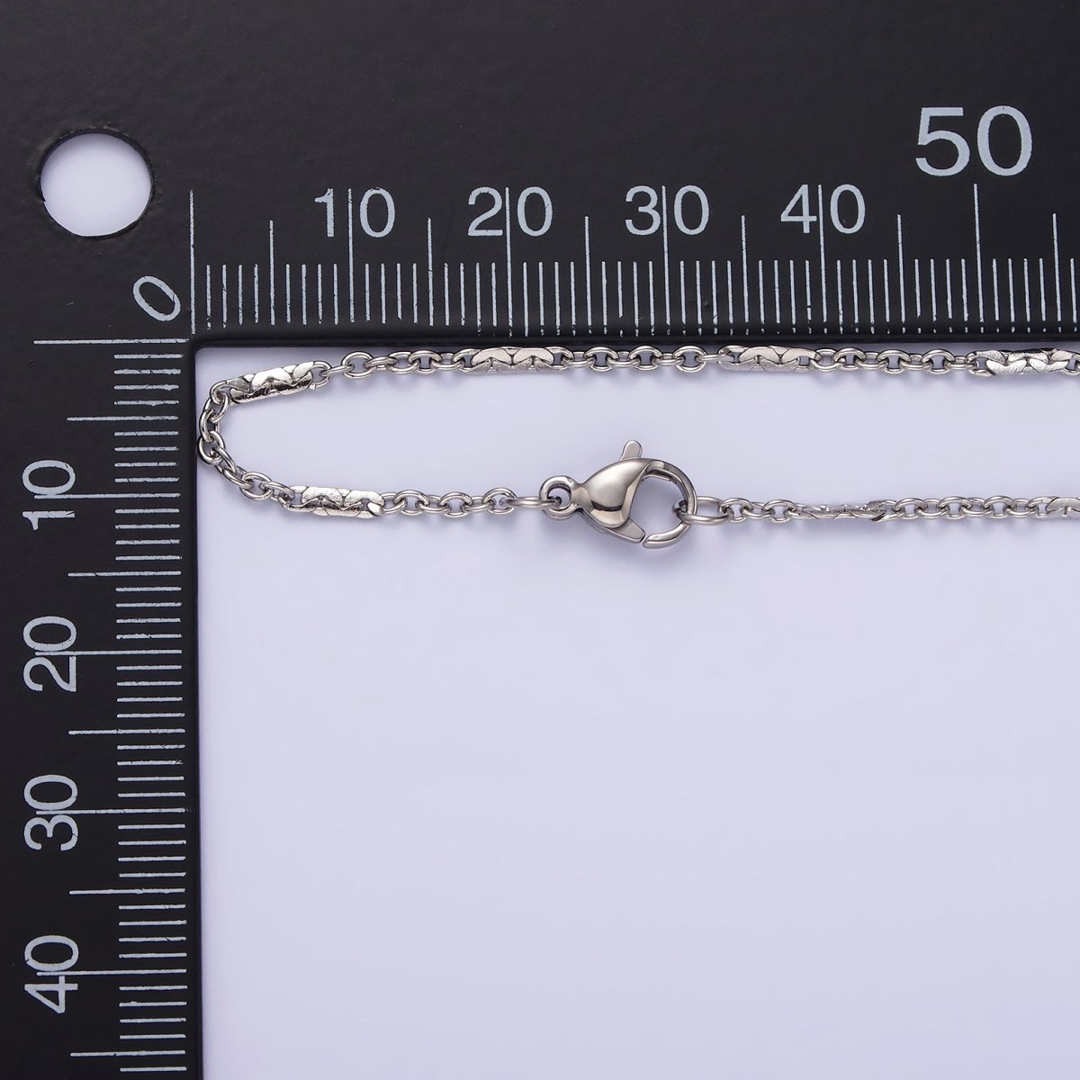 Stainless Steel Tube Chain Necklace Dainty 0.8mm Cable Chain Jewelry Making 19.69 inch Women Necklace | WA-2114 Clearance Pricing - DLUXCA