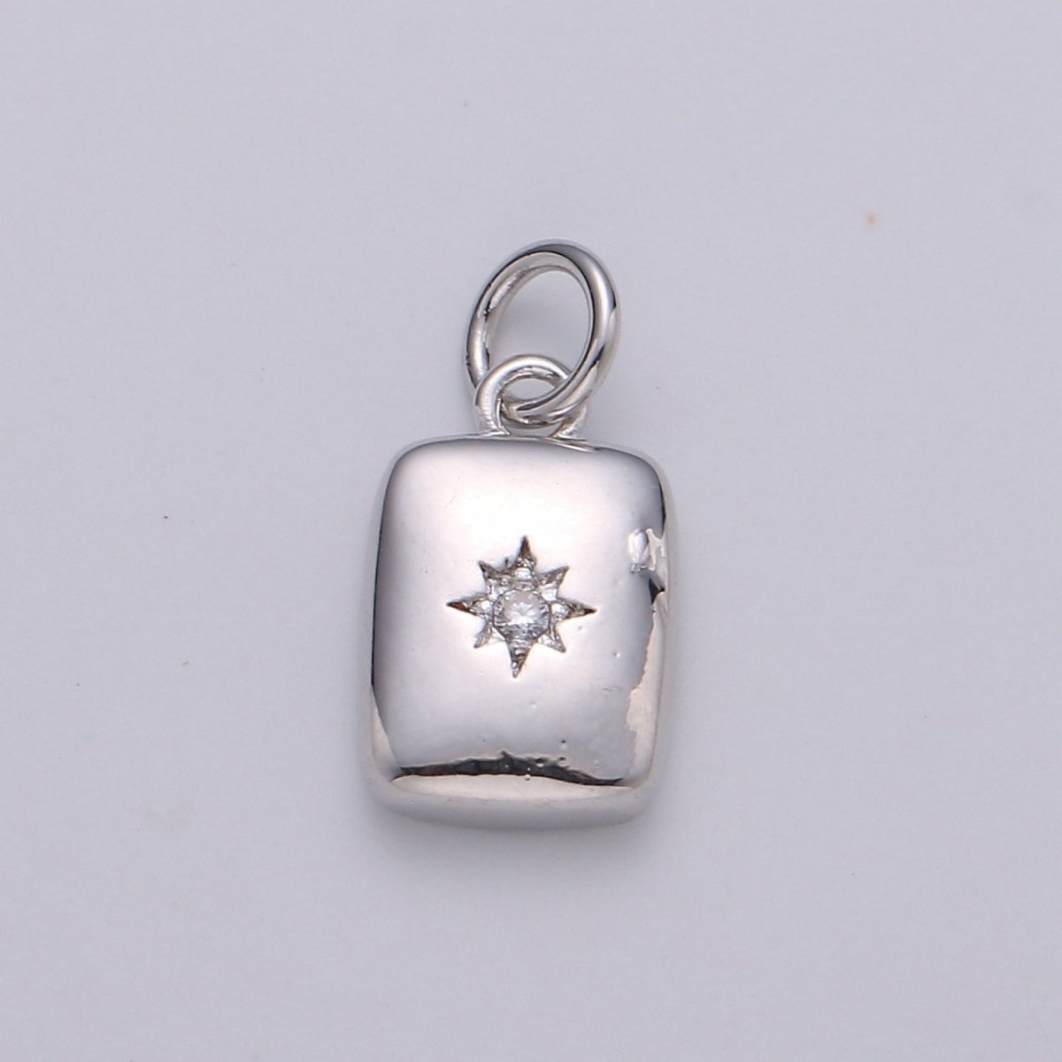 Star Rectangle Gold Filled Charm - D582- D-583 - DLUXCA