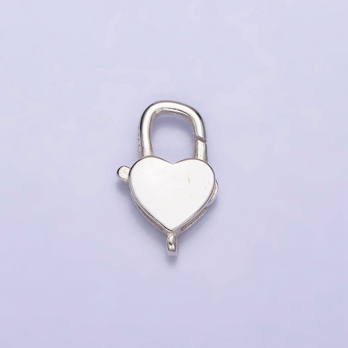Sterling Silver S925 13mm Heart Lobster Claw Clasps Closure Jewelry Making Supply | SL-289 - DLUXCA