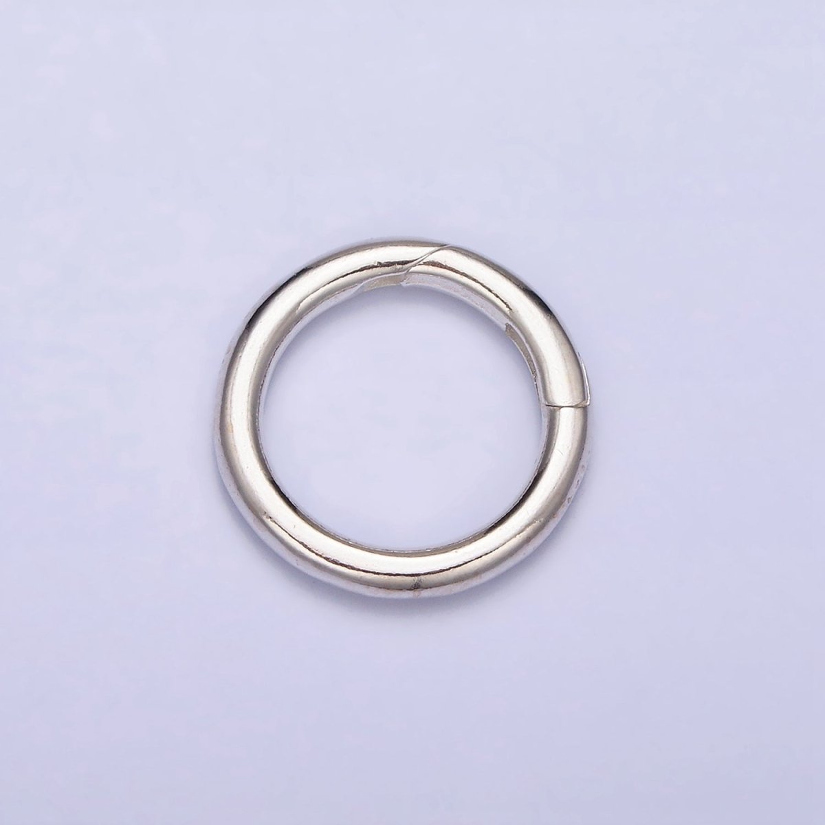 Sterling Silver S925 16.5mm Round Push Spring Gate Ring Closure Jewelry Making Supply | SL-292 - DLUXCA