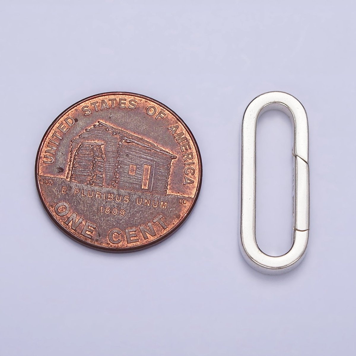 Sterling Silver S925 21mm Round Push Spring Gate Ring Closure Jewelry Making Supply | SL-294 - DLUXCA