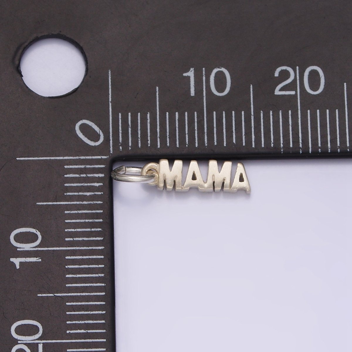 Sterling Silver S925 Mini "MAMA" Script Mother's Day Tag Add-On Charm E149 - DLUXCA