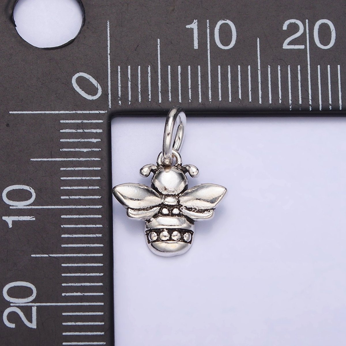 Sterling Silver S925 Queen Bumble Bee Dotted Charm | SL-272 - DLUXCA