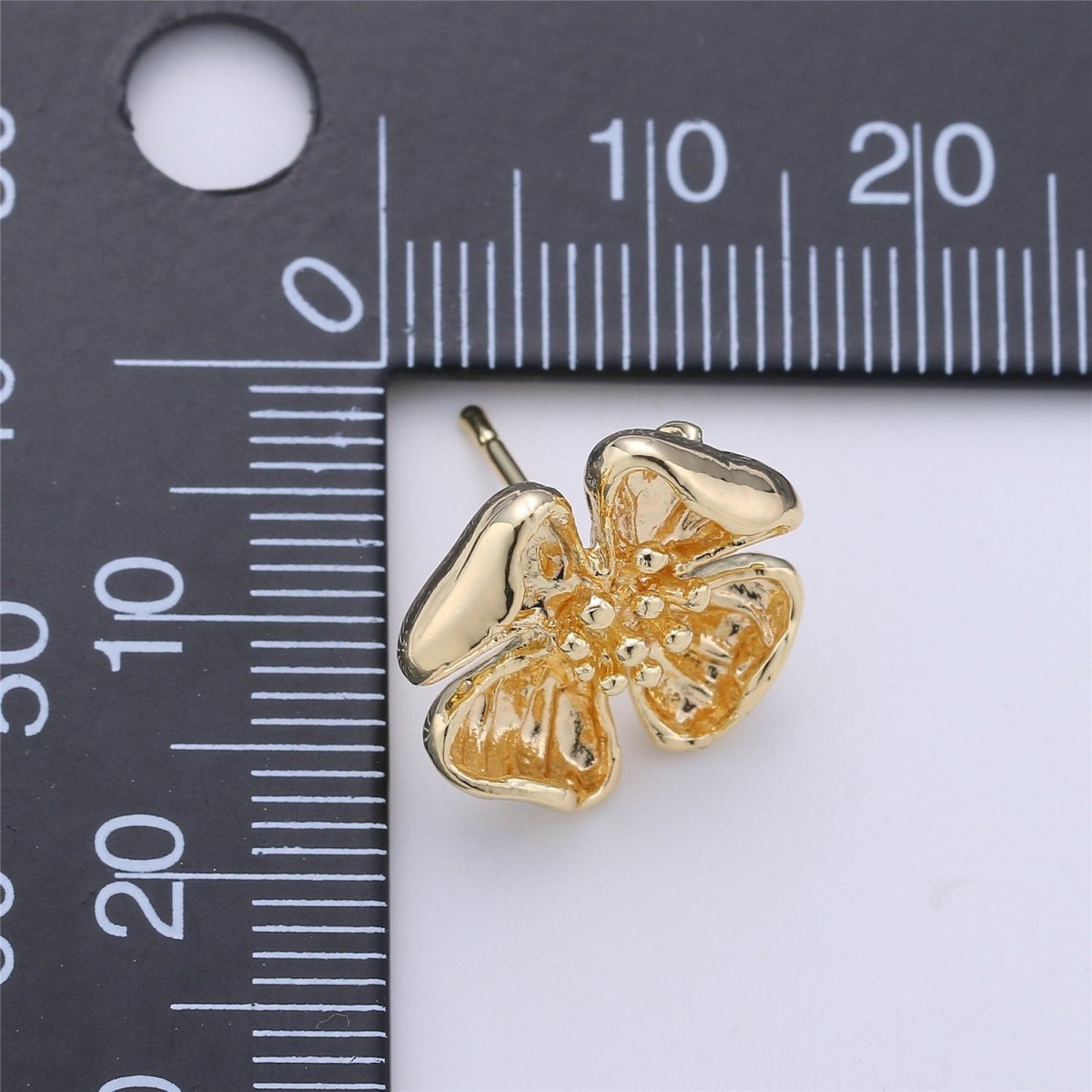 Stud Flower Earring Gold Filled Floral Earring Jewelry Component K-196 - DLUXCA