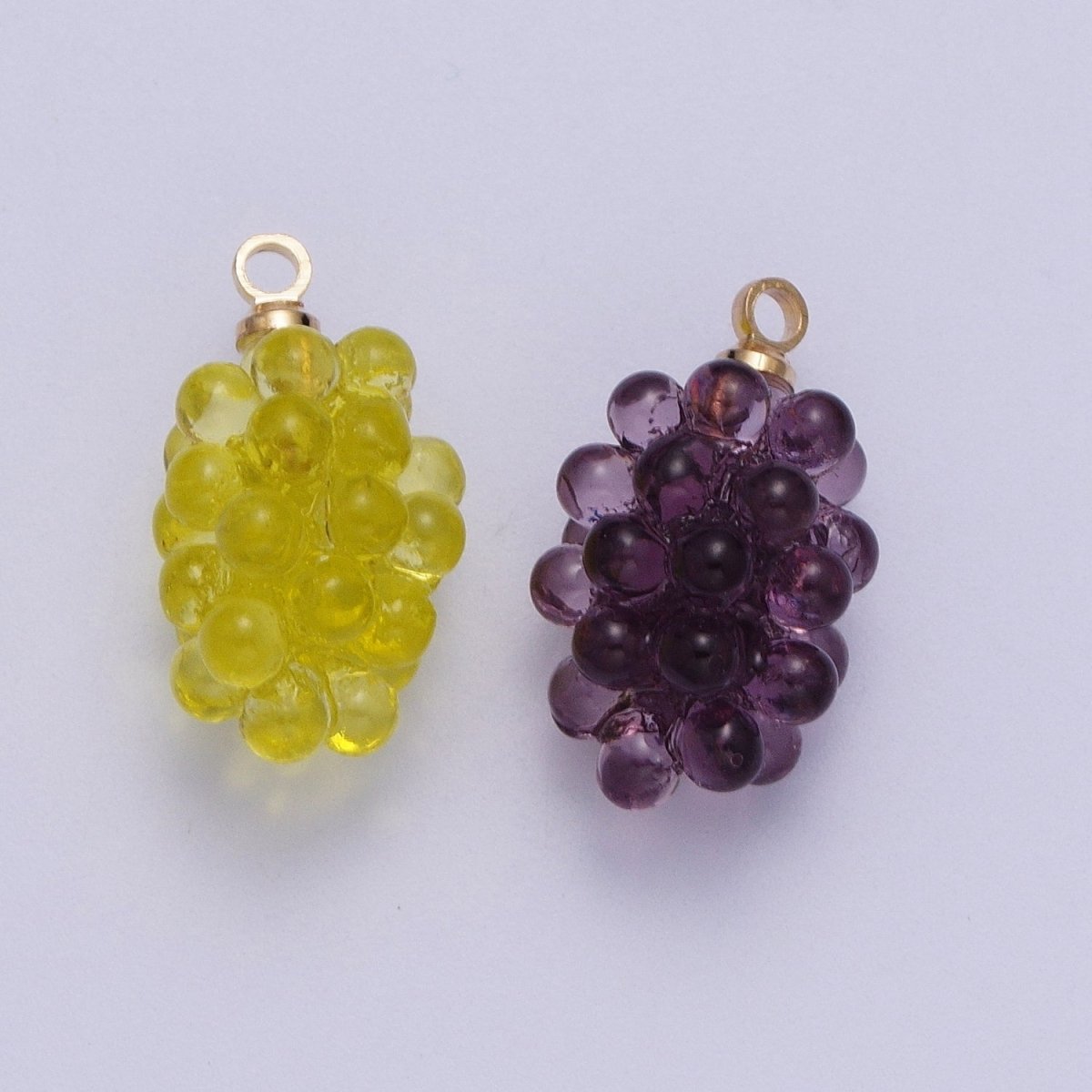 Summer Resin Fruits Purple Green Grapes For DIY Jewelry Making | X-746 X-748 - DLUXCA