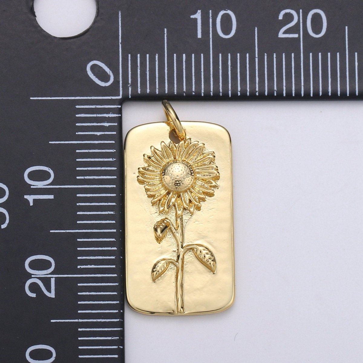 Sun Flower Charms, Gold Sunflower Pendant, Dainty Flower Charm, Small Sunflower Charm for Necklace Floral Flower Jewelry D-758 - DLUXCA