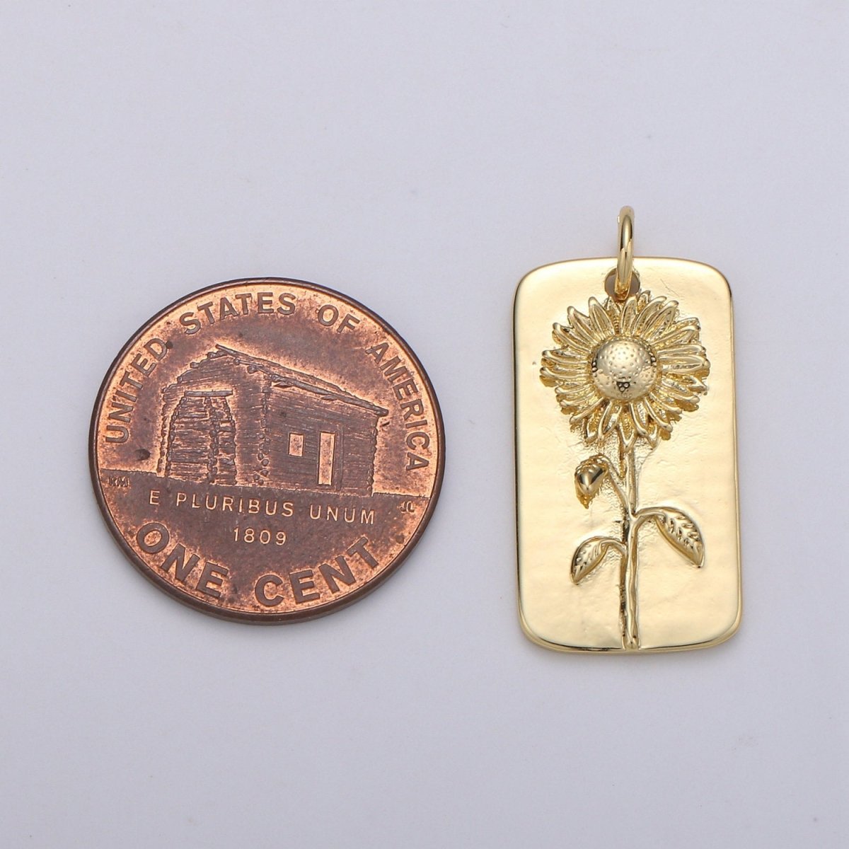 Sun Flower Charms, Gold Sunflower Pendant, Dainty Flower Charm, Small Sunflower Charm for Necklace Floral Flower Jewelry D-758 - DLUXCA