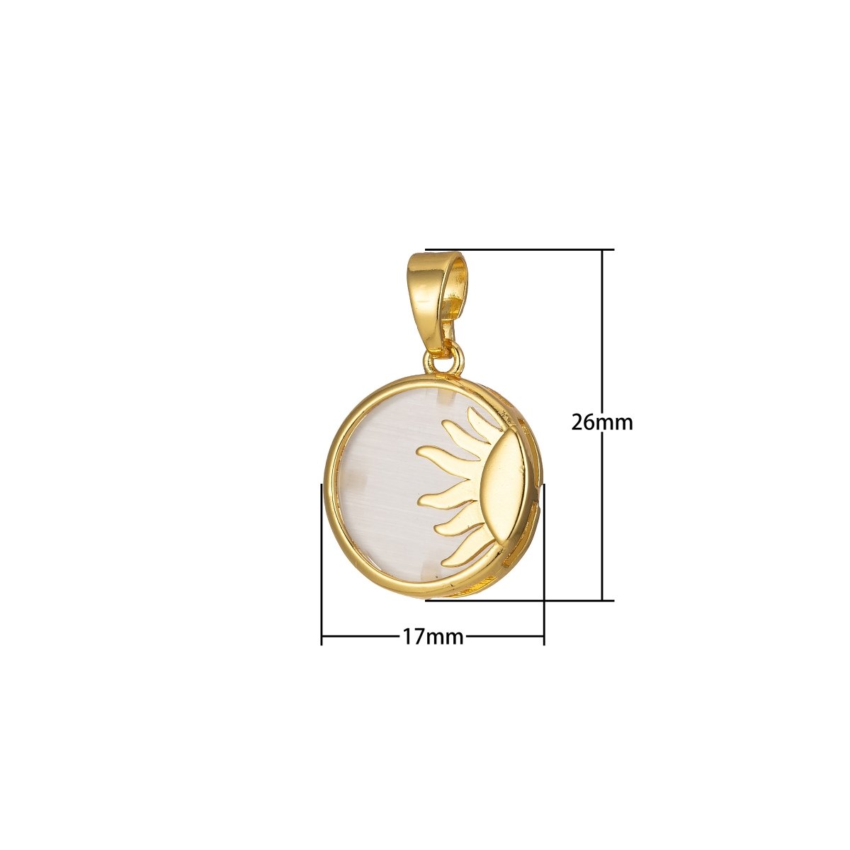 Sun Pendant Celestial Coin Dainty Charm J-306~J-310 - DLUXCA