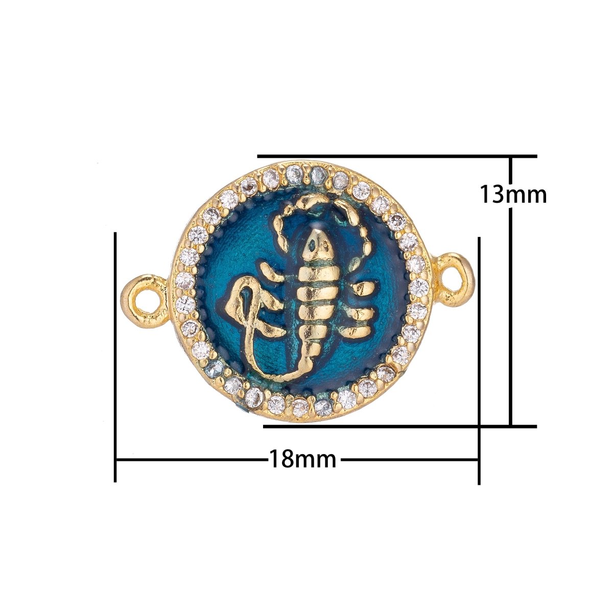 Teal Gold Filled Scorpion Connector F-042 - DLUXCA