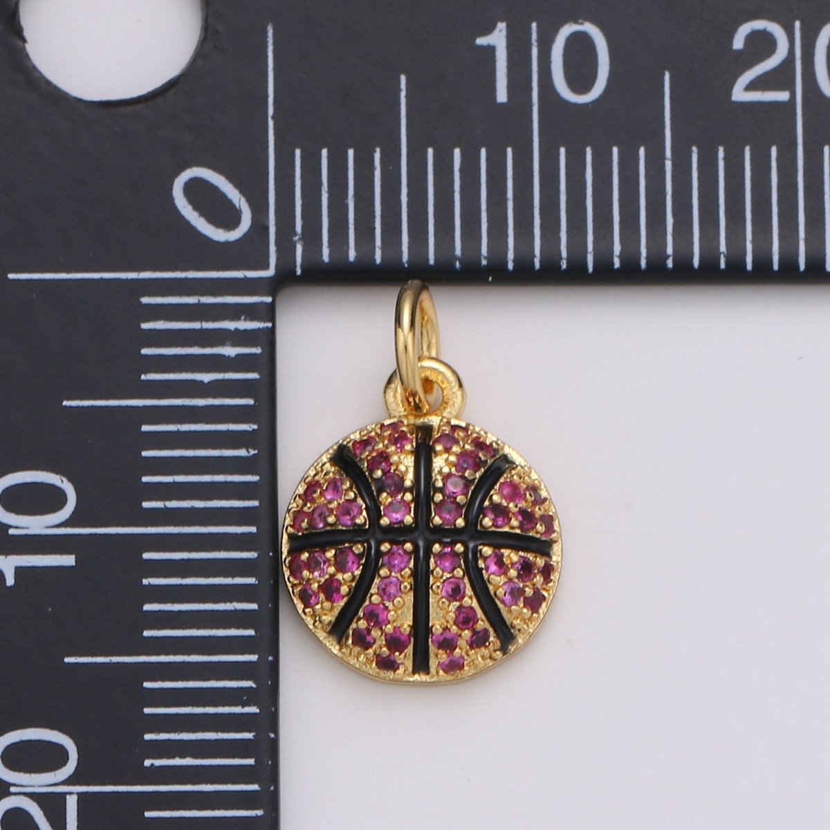 Tennis Ball Gold Filled Charm Gold / Silver D-727-D-728 - DLUXCA