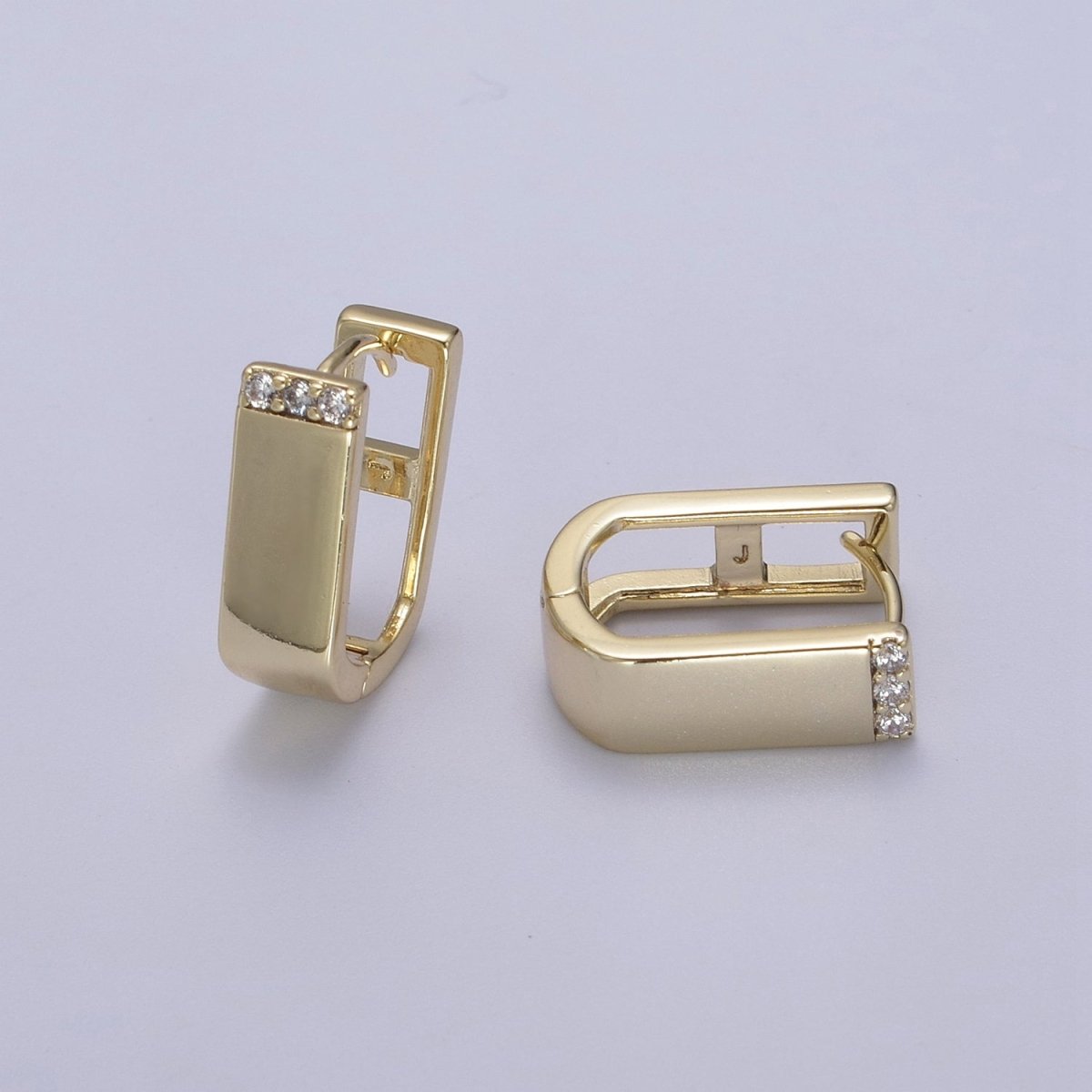 Thick Gold Hoop Earring - Oval Hoop Earring - Gold Statement Earrings -Hypoallergenic Gold Trendy Jewelry - Minimalist Hoop Jewelry T-296 - DLUXCA