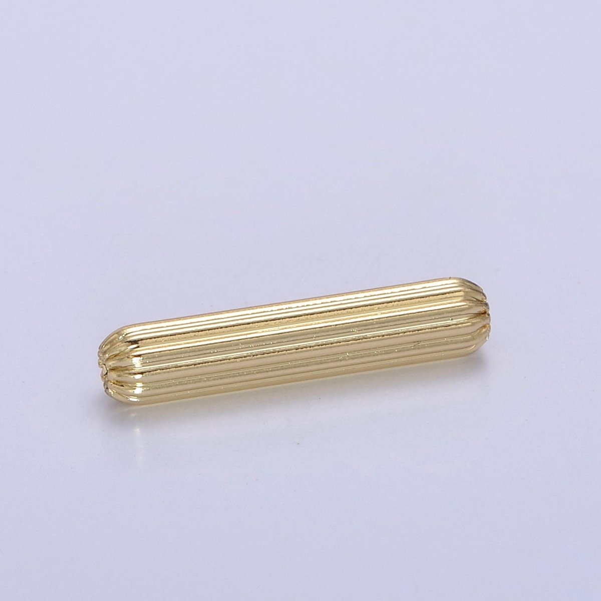 Thin Long Tube Spacer Beads Gold Small Hole for Bracelet Component B-218 - DLUXCA