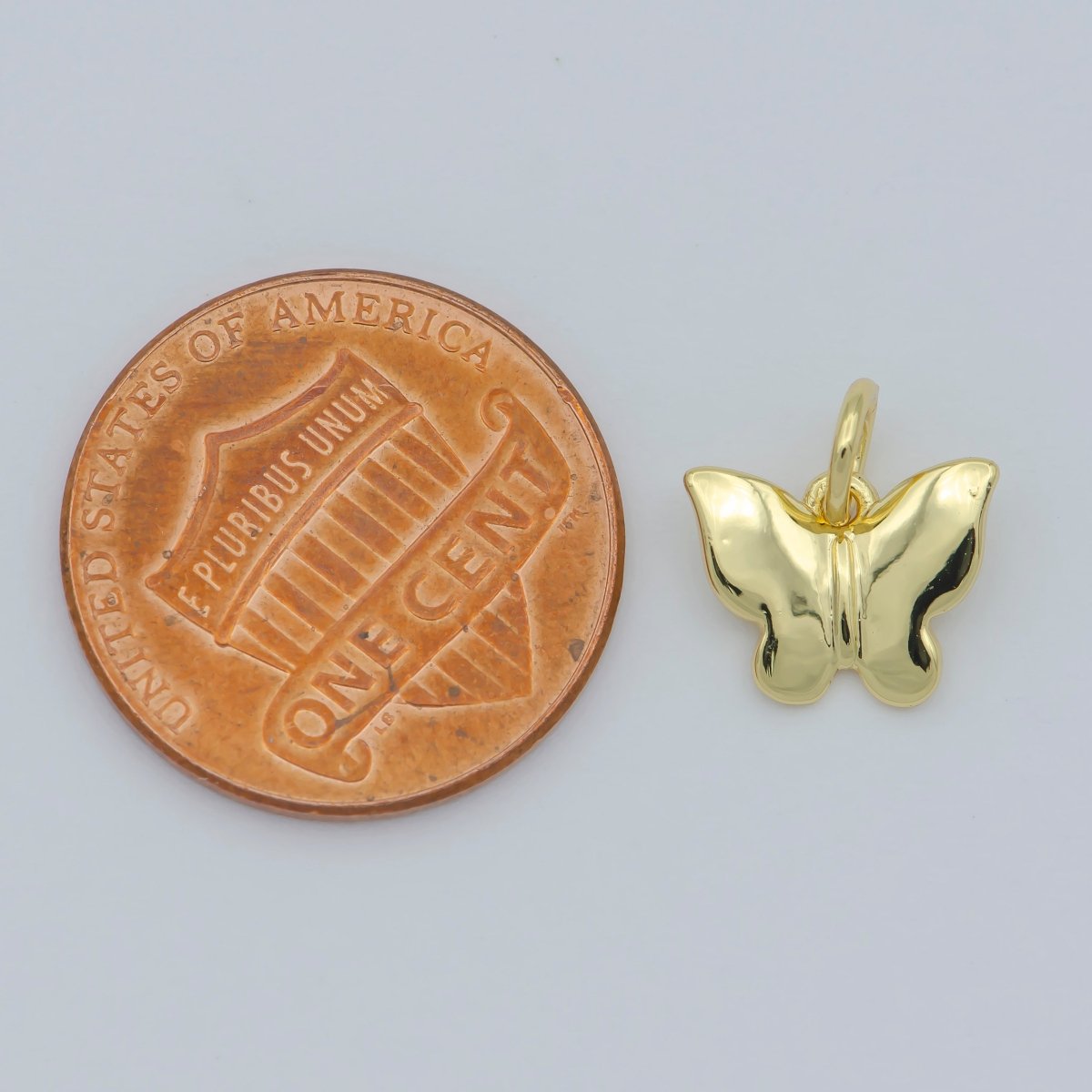 Tiny 14K Gold Filled Butterfly Pendant Gold Butterfly Charms for Bracelet, Earring, Necklace Charms for Jewelry Making Supply M-366 - DLUXCA