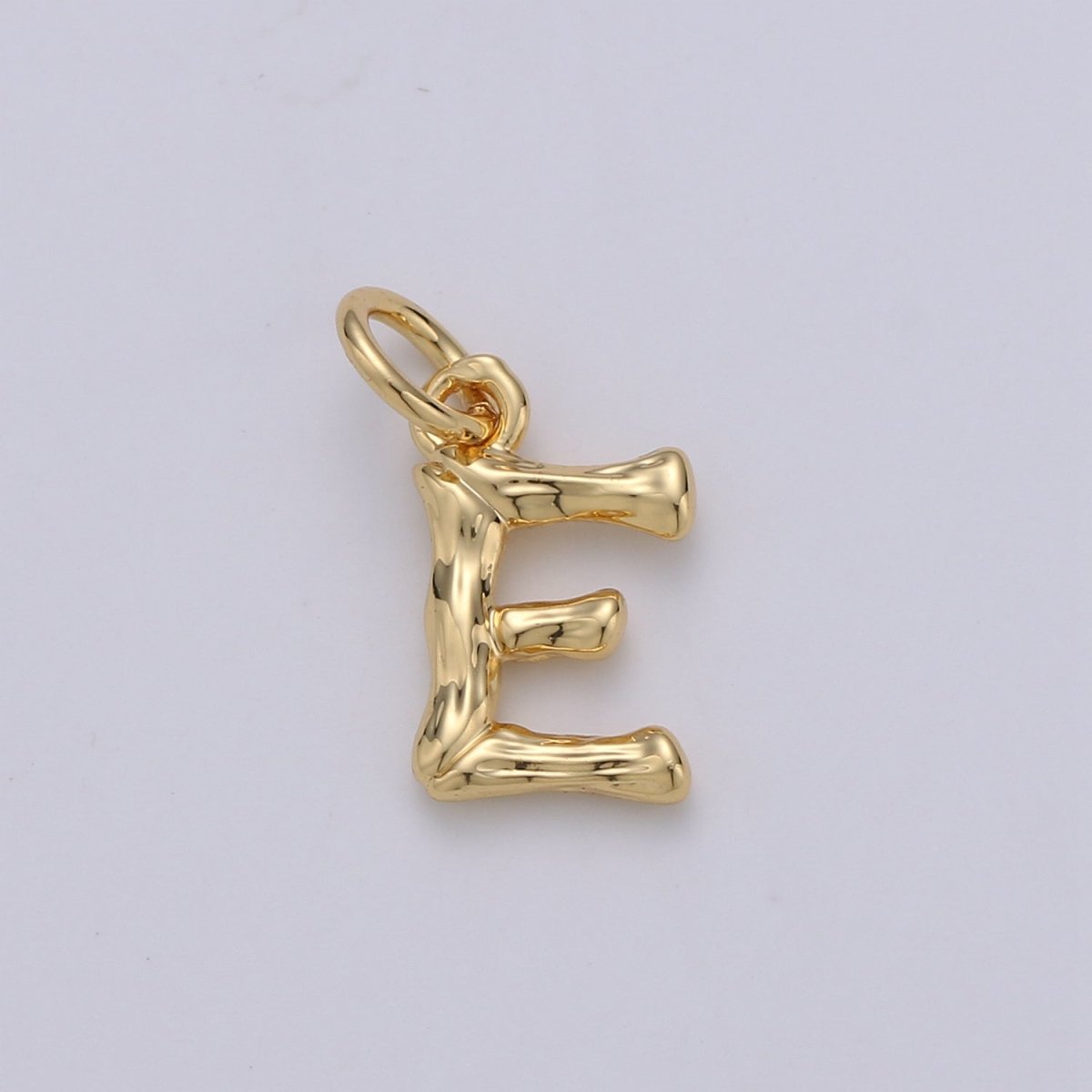 Tiny Bamboo Initial, Letter Alphabet bamboo charms Dainty Gold bamboo Pendant Charm for Necklace Bracelet Earring Component A-057 to A-069 - DLUXCA