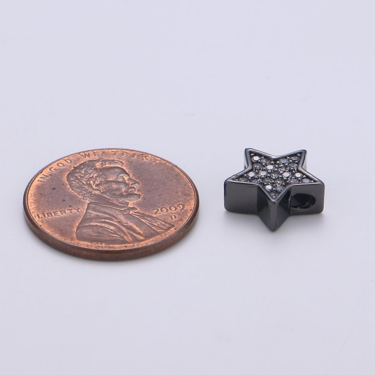 Tiny Black Star Beads CZ Crystal Mini Sky Nature Object Jewelry Accessories Making Beads B394 - DLUXCA