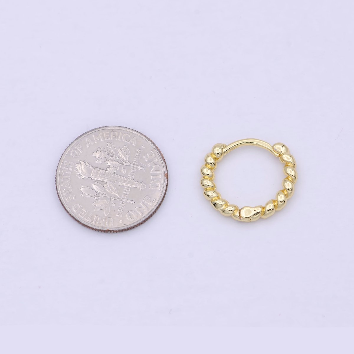 Tiny braided Hoop earrings - Twisted hoop earrings - Gold braided hoop earrings 14k Gold Fill earring P-254 - DLUXCA