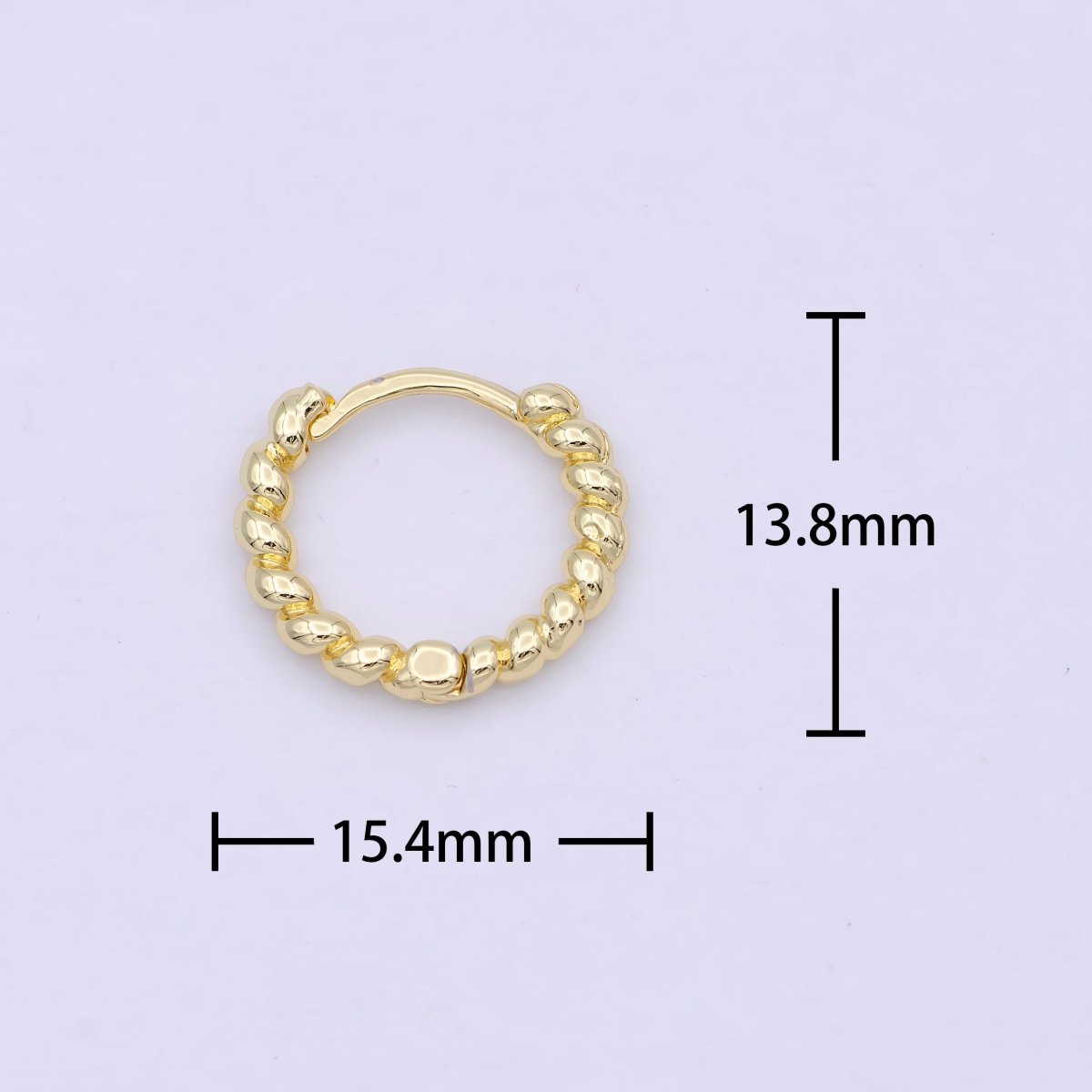 Tiny braided Hoop earrings - Twisted hoop earrings - Gold braided hoop earrings 14k Gold Fill earring P-254 - DLUXCA