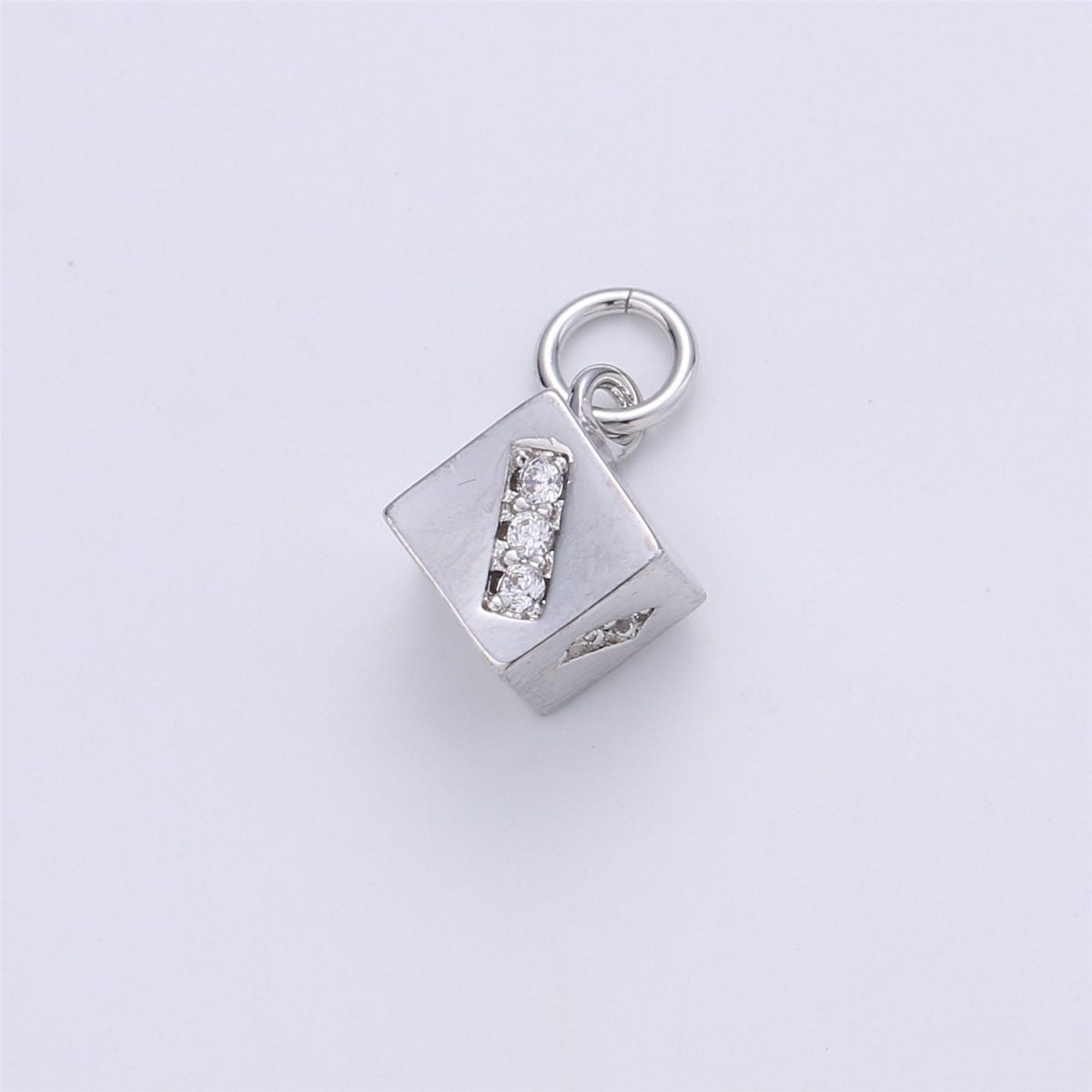 Tiny Dice Pendant Gold Silver Dice Charm Jewelry Craft Supply for necklace earring Bracelet Component C-918, C-426 - DLUXCA